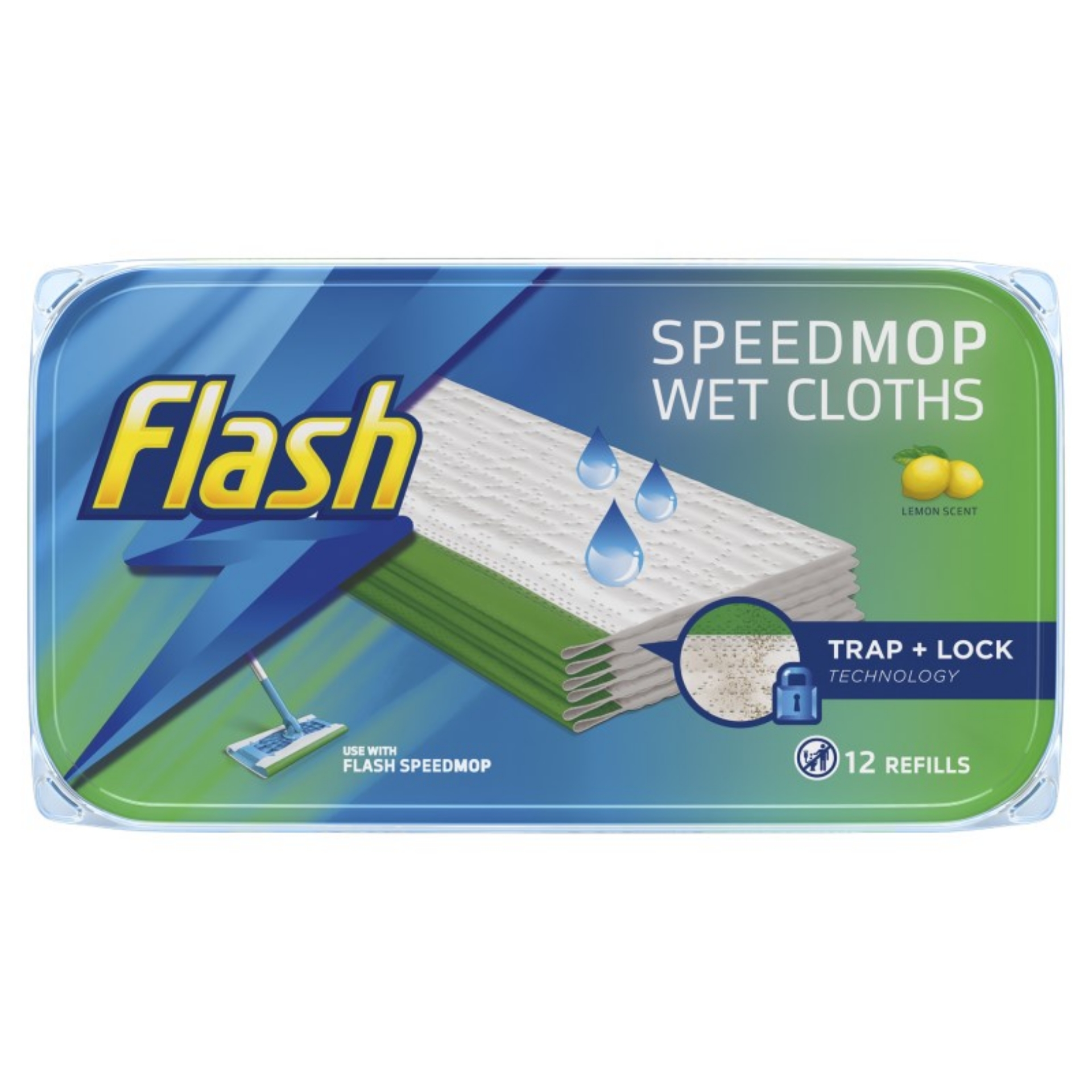 Picture of FLASH SPEEDMOP WET CLOTHS - REFILL PADS 12pk