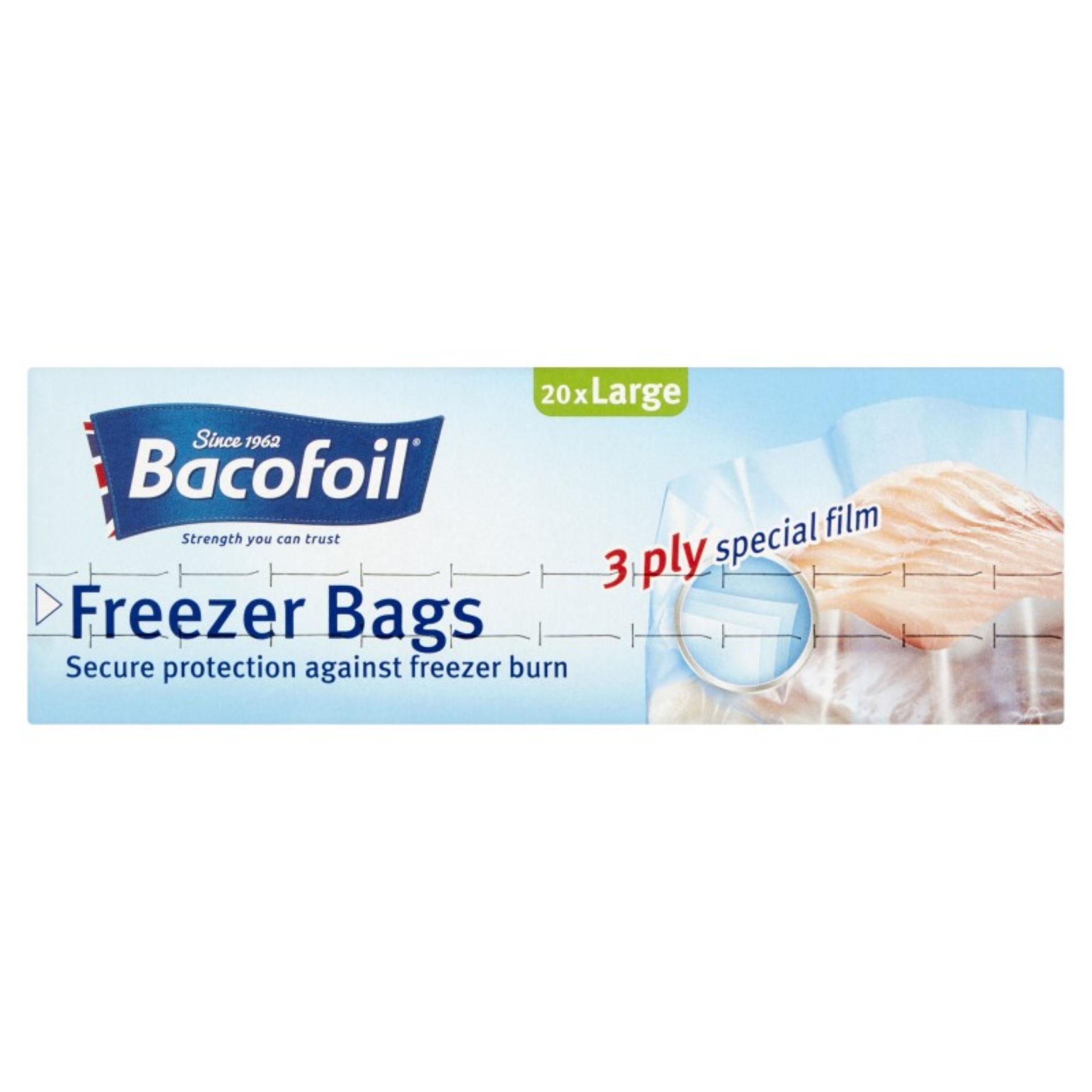 Picture of BACOFOIL FREEZER BAGS LRG 6L (250x470mm) CO:PL