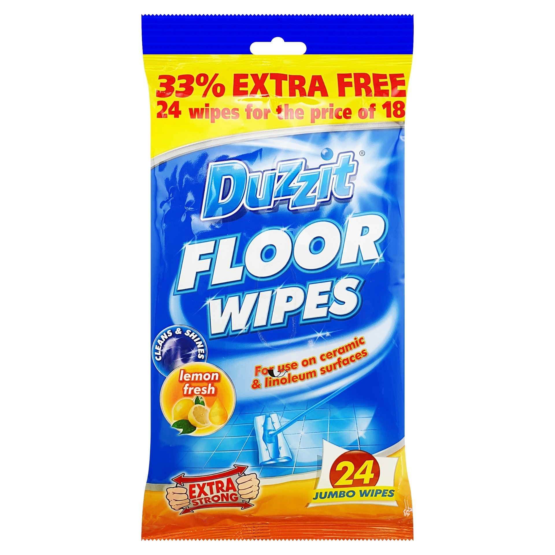 Picture of DUZZIT FLOOR WIPES 24PK (33% Ex.Free)