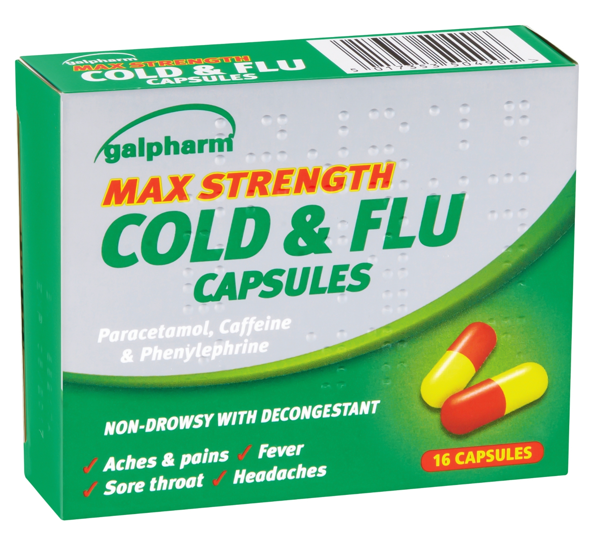 Picture of GALPHARM COLD & FLU MAX STRENGTH CAPSULES