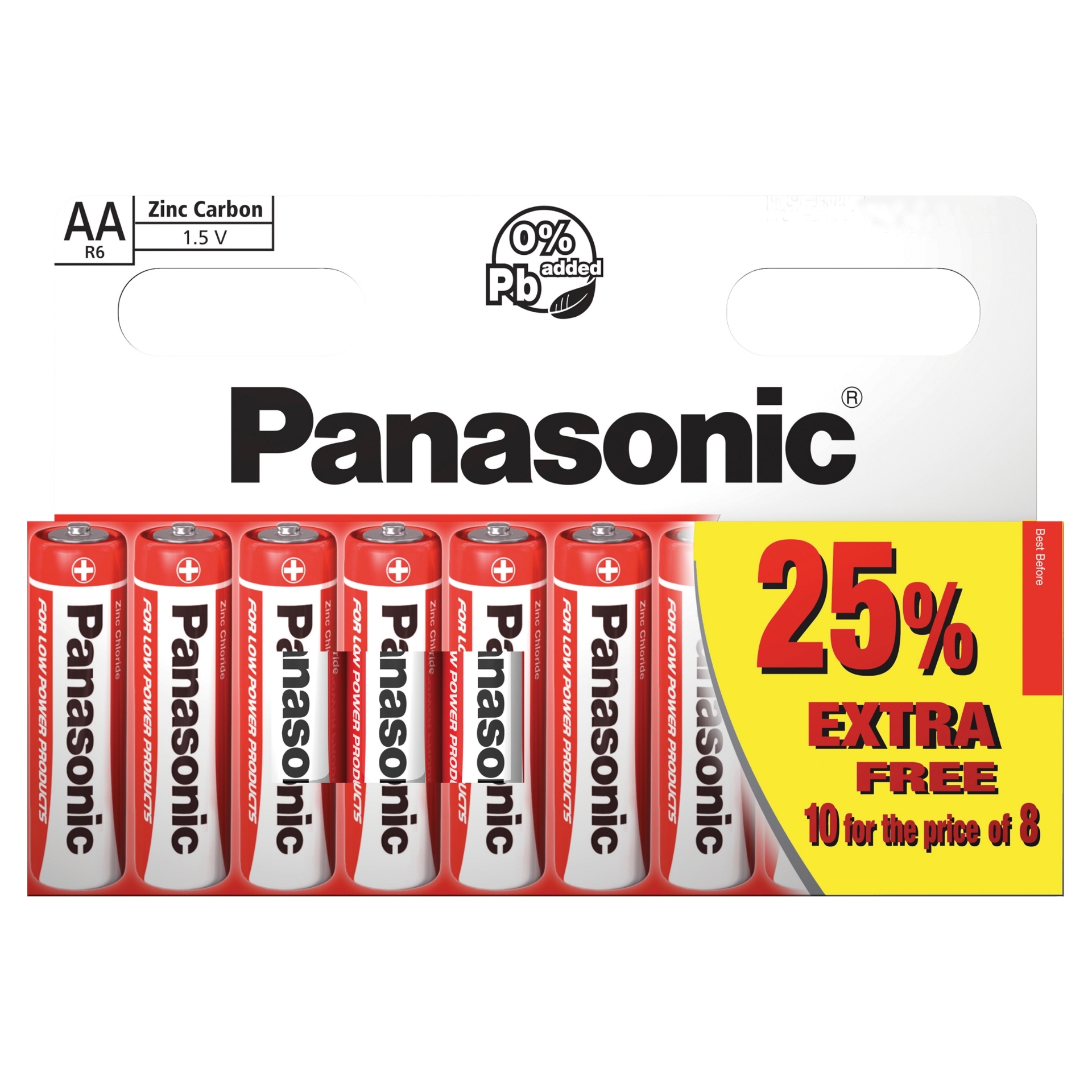 Picture of PANASONIC AA BATTERIES 10PK (8+25%) CO:PL