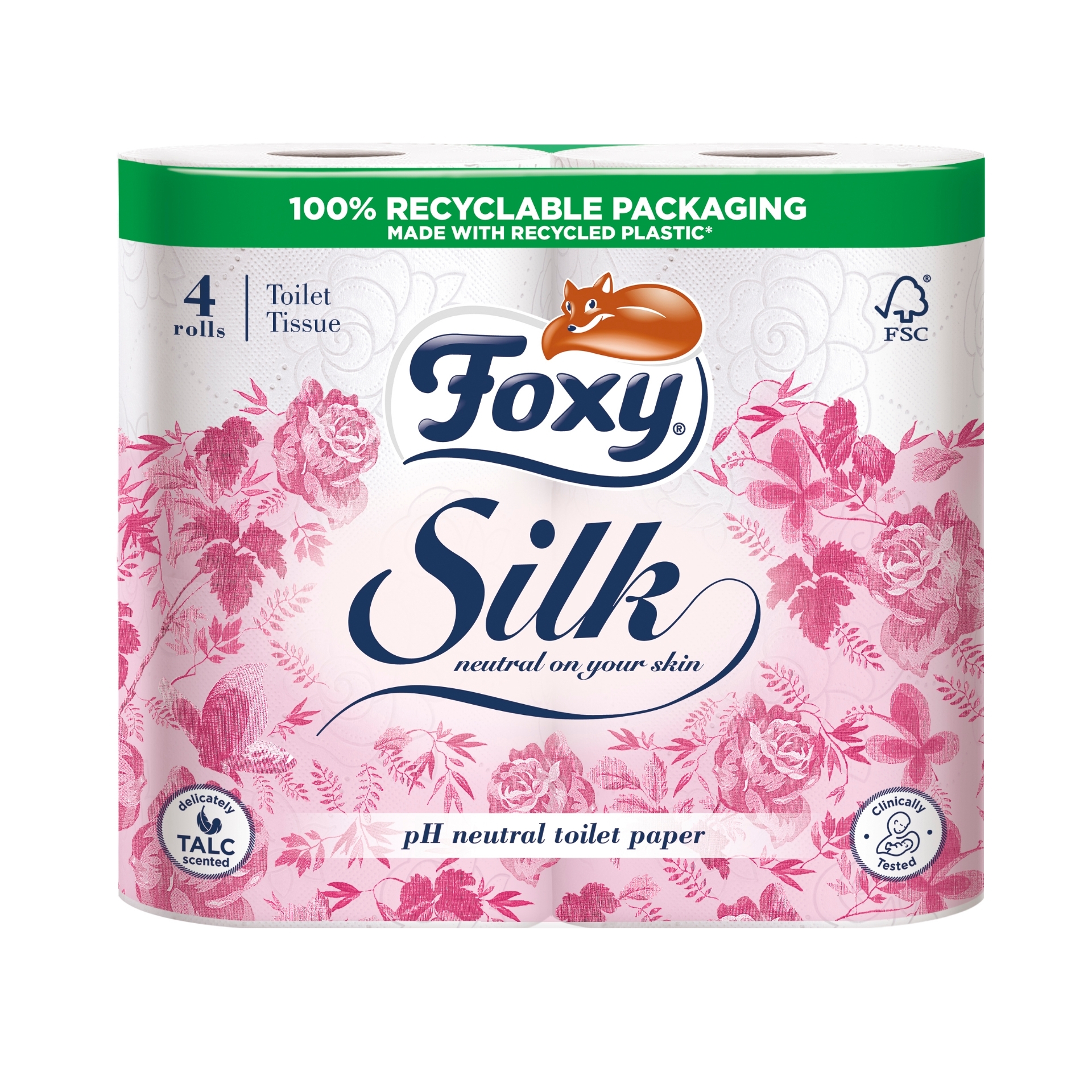 Picture of FOXY SILK SCENTED TOILET ROLL 4pk 3ply 180Sht FSC