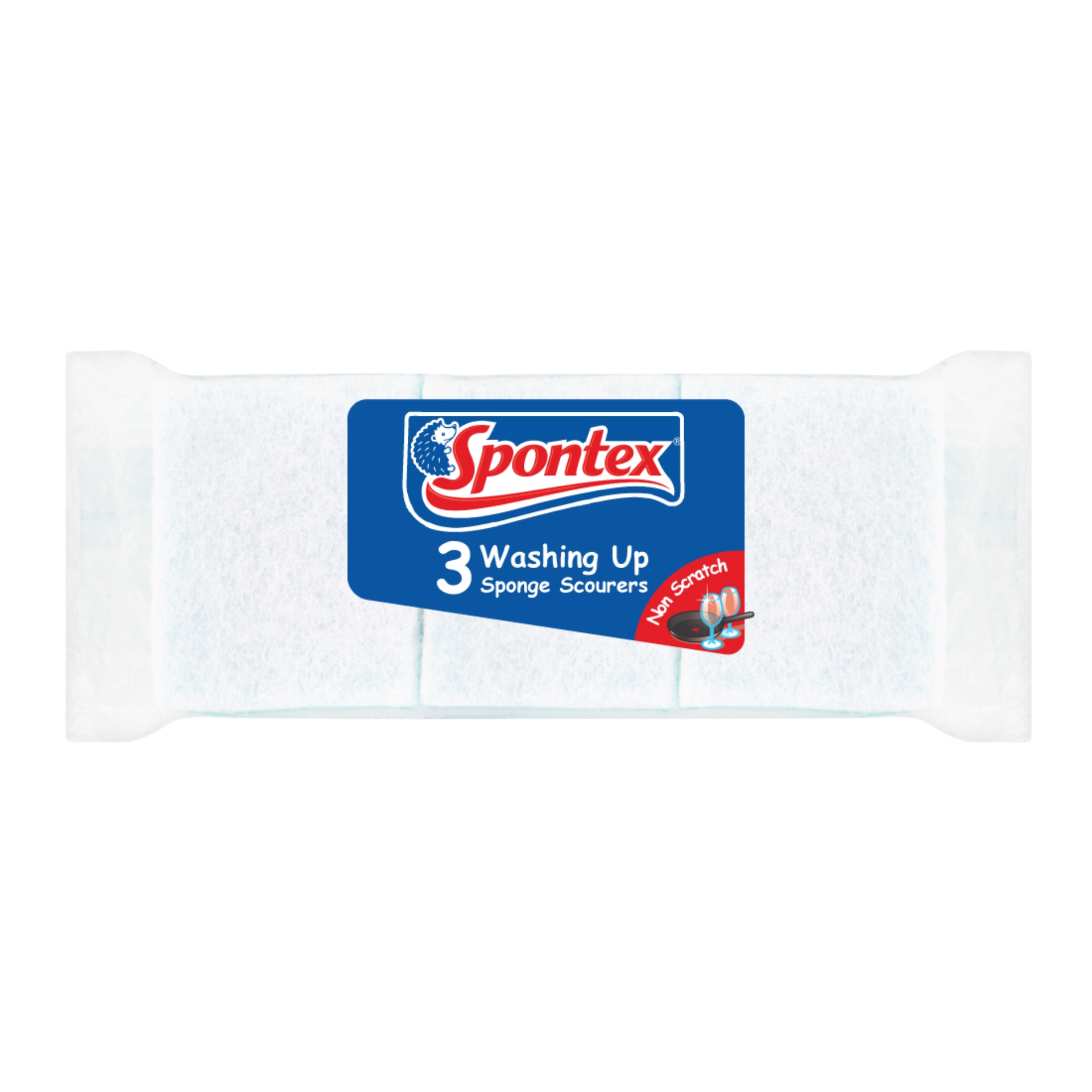 Picture of SPONTEX - NON-SCRATCH SPONGE SCOURER 3pk CO:HU