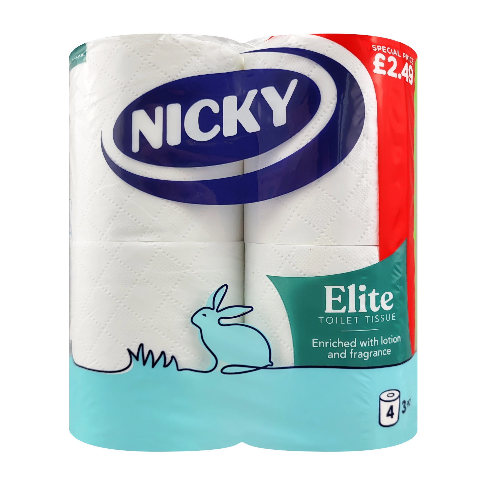 Picture of NICKY ELITE TOILET ROLL - 3PLY WHITE pm2.49(c)