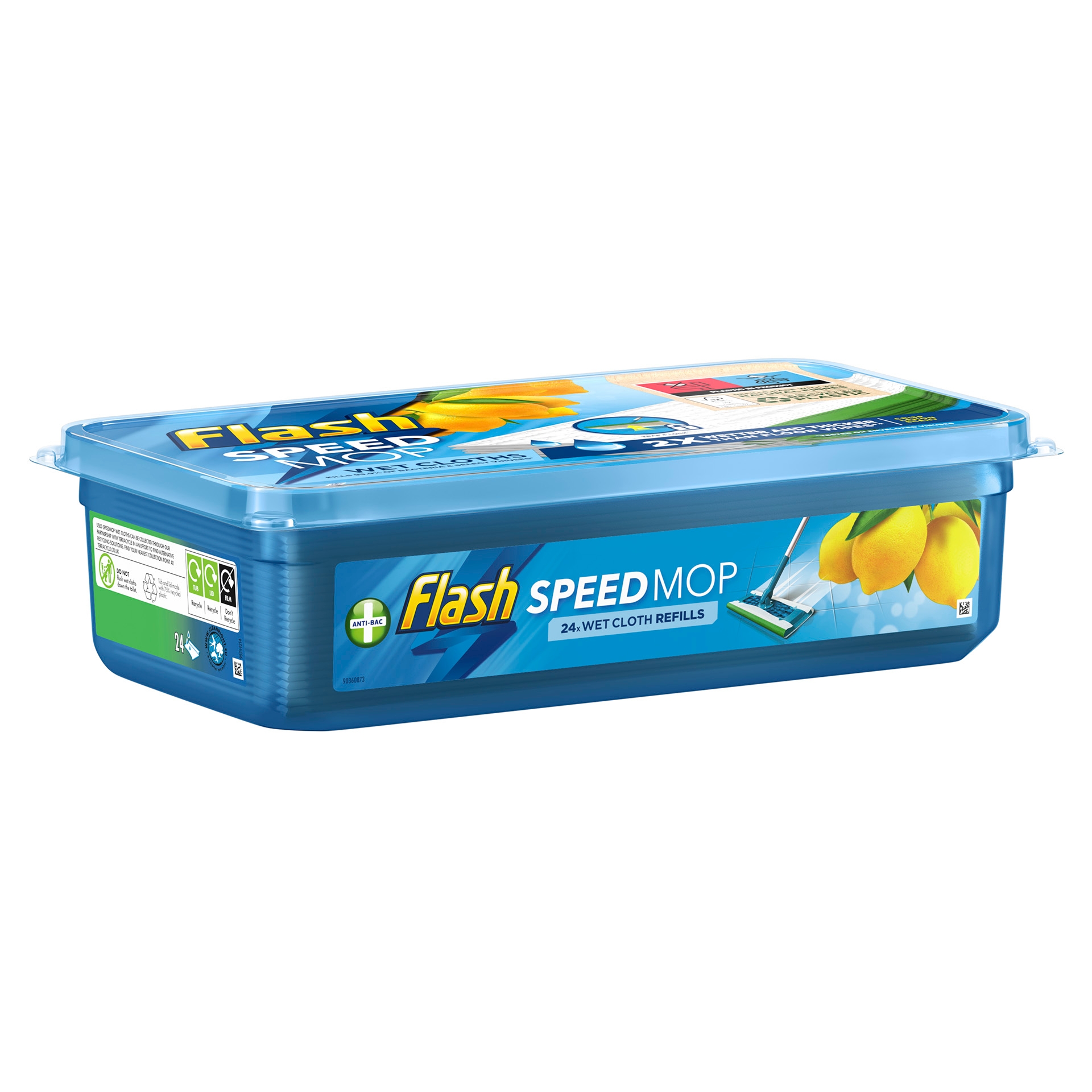 Picture of FLASH SPEEDMOP REFILL PADS - ANTI BAC LEMON (wsl)