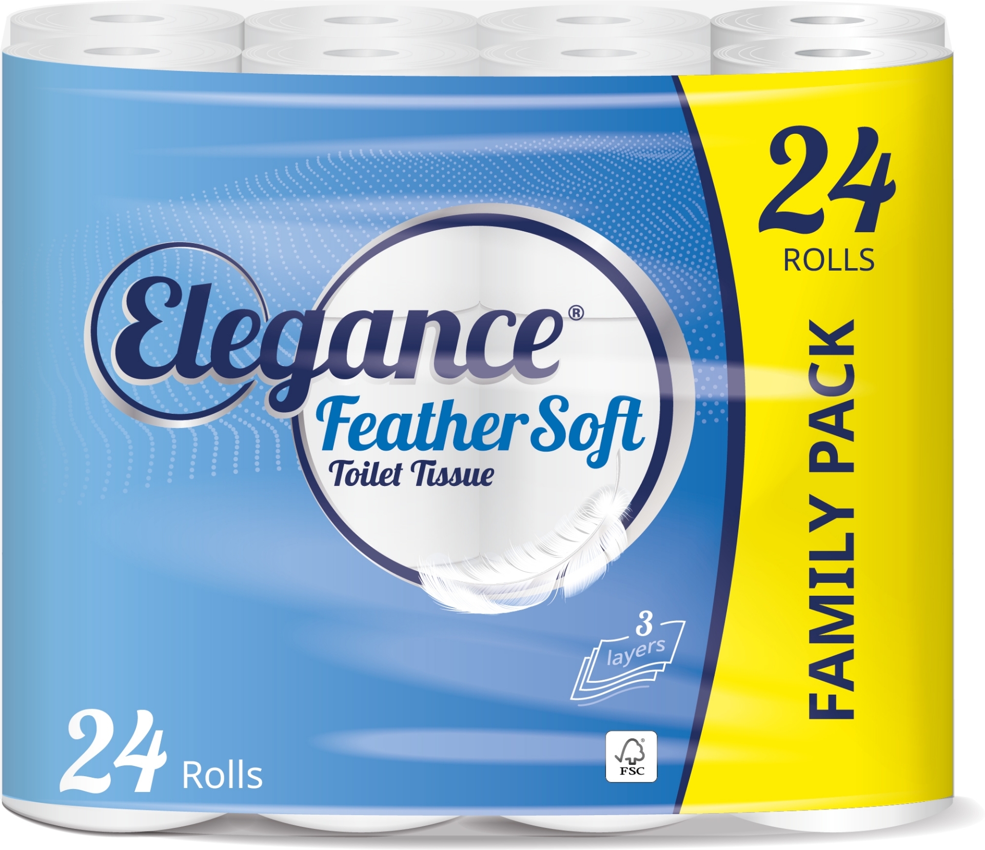 Picture of ELEGANCE FEATHERSOFT TOILET TISSUE 3ply160sht ^