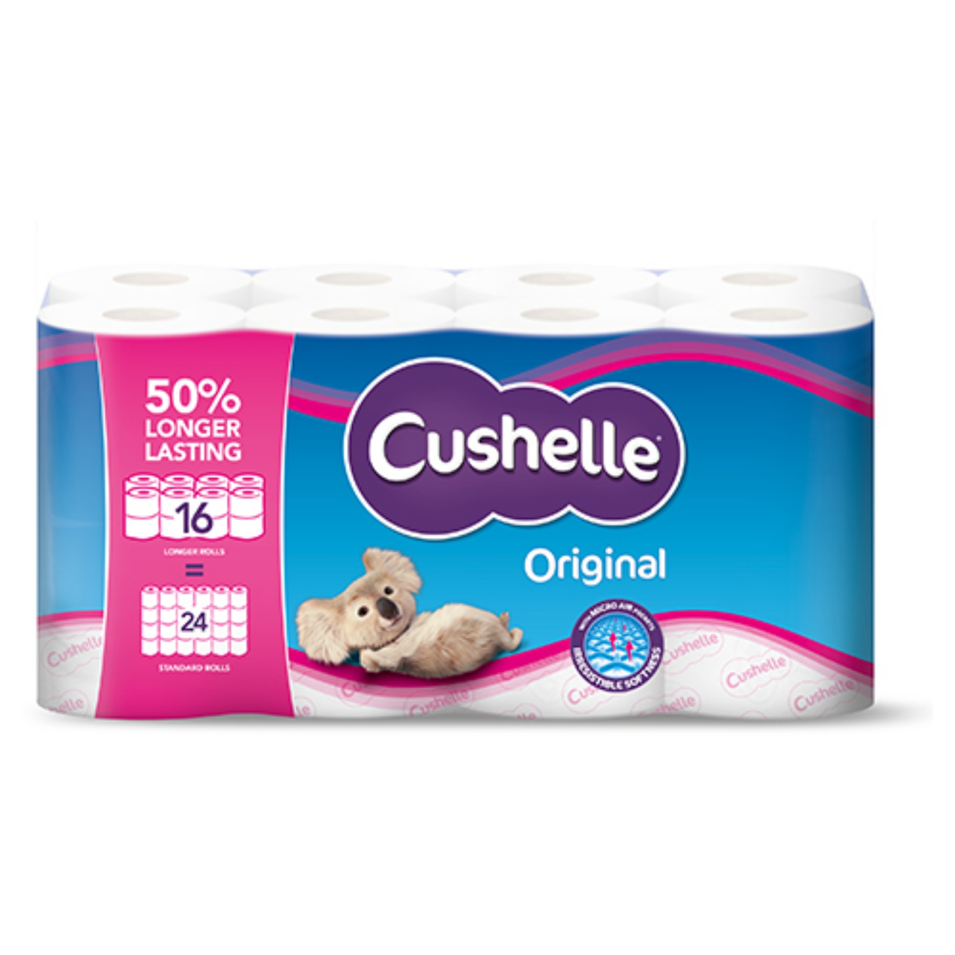 Picture of CUSHELLE ORIGINAL TOILET ROLL (16r=24r) 270sht(P)