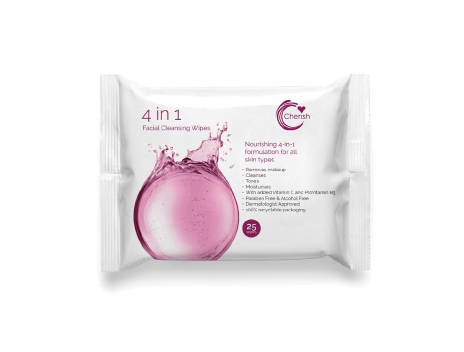 Picture of CHERISH - 4 IN 1 FACIAL CLEANSING WIPES (FP0011)