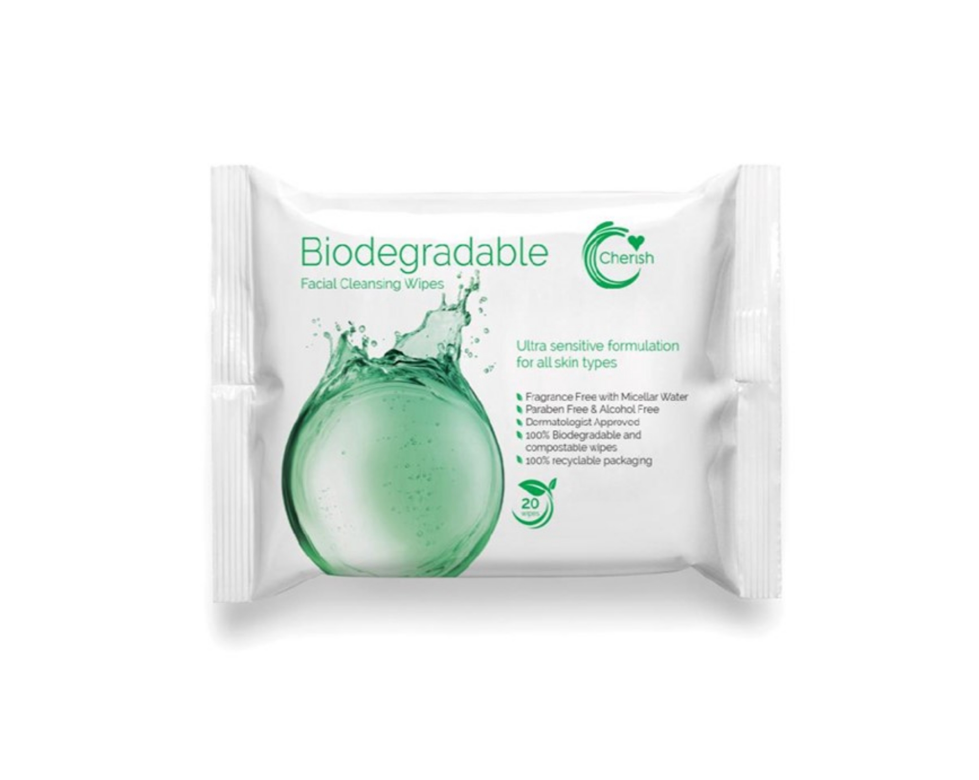 Picture of CHERISH - BIODEGRADABLE FACIAL WIPES (FP0060)