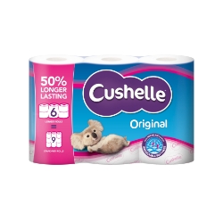 Picture of CUSHELLE ORIGINAL TOILET ROLL (6r=9r) 270sht ps