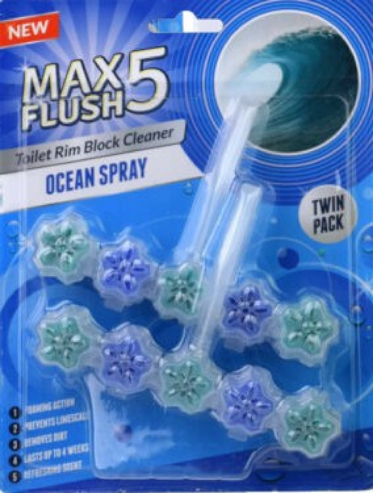 Picture of MAX FLUSH 5 RIM BLOCK - OCEAN SPRAY TWIN 