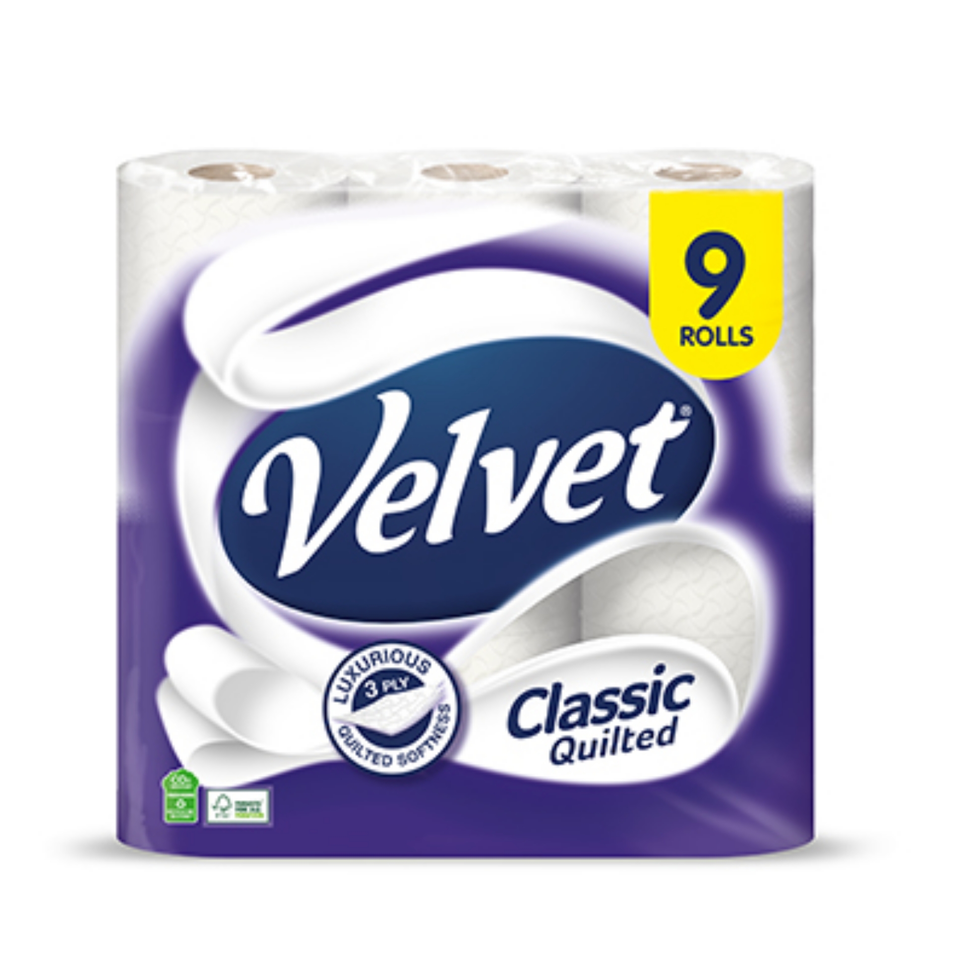 Picture of VELVET CLASSIC QUILTED TOILET ROLL 3ply 150Sht ^