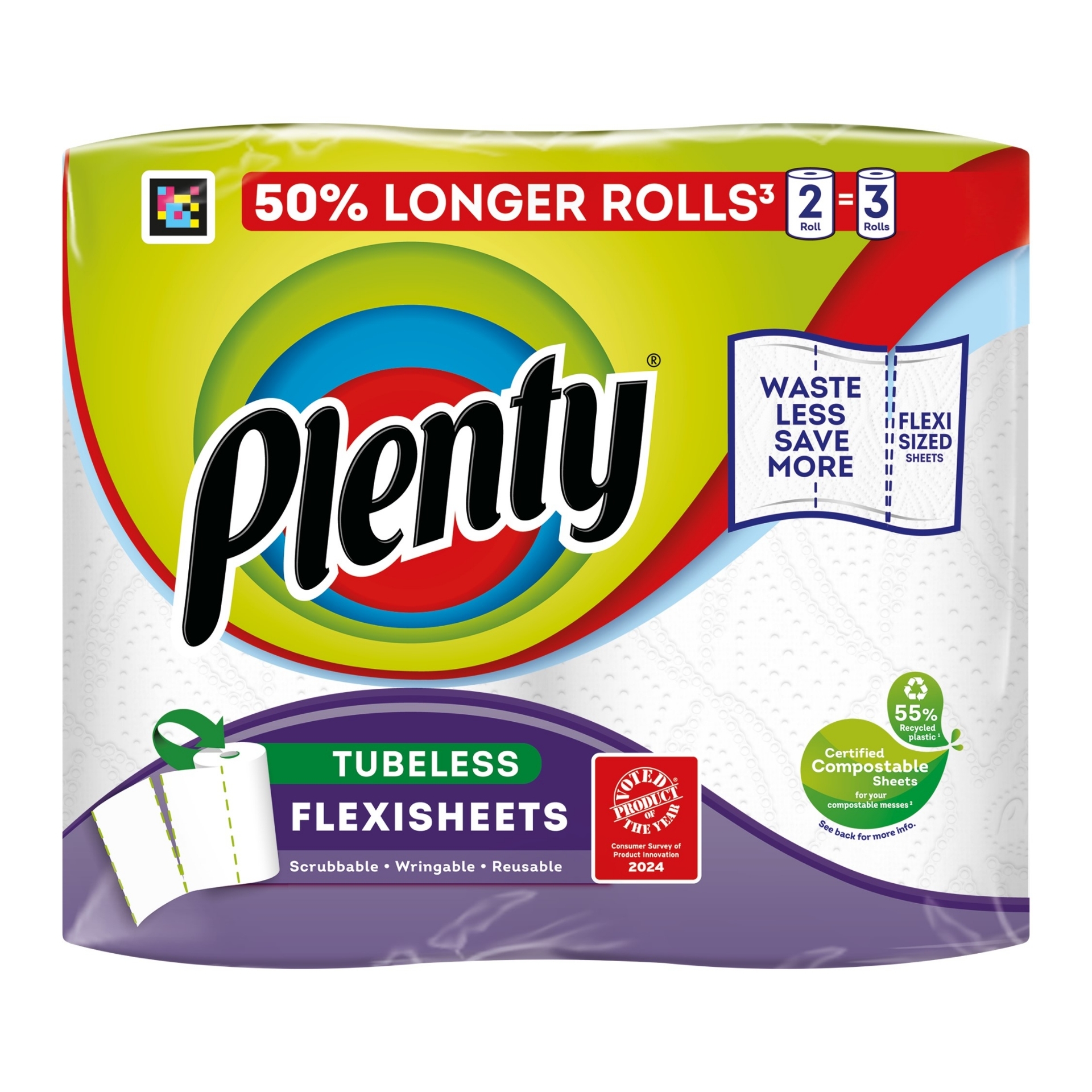 Picture of PLENTY FLEXI-SHEET 50%LNGR TUBELESS TOWEL FSC_