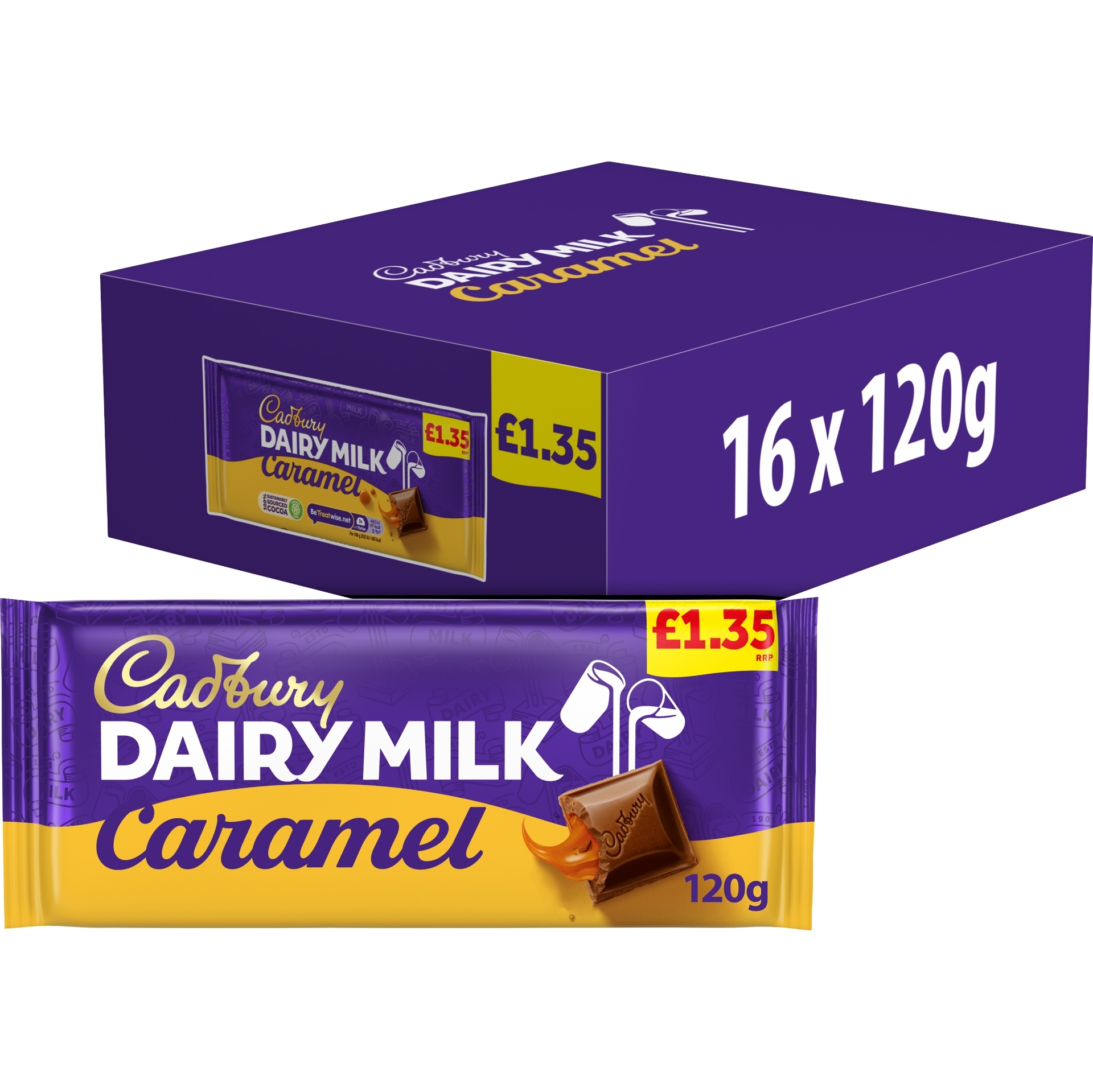 Picture of CADBURY - DAIRY MILK CARAMEL BLOCK pm1.35^