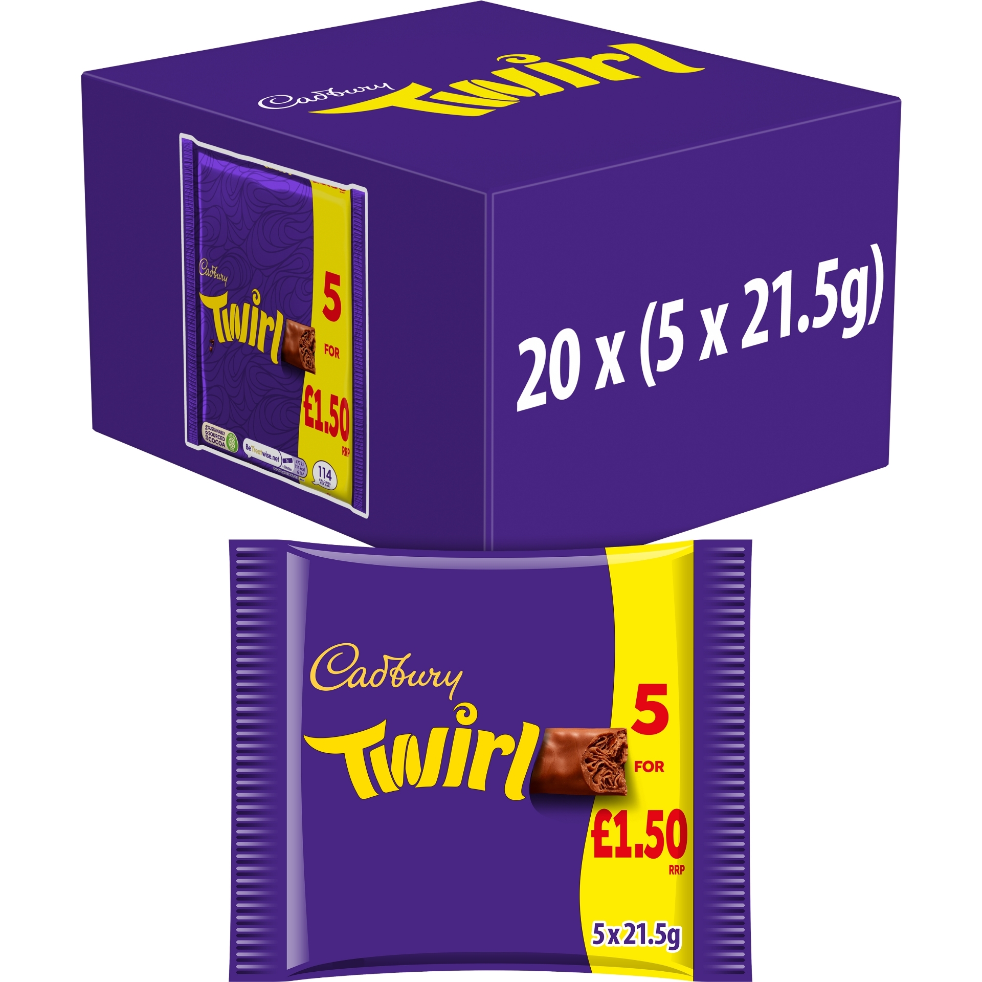 Picture of CADBURY - TWIRL 5pk pm1.50 CO:IE^