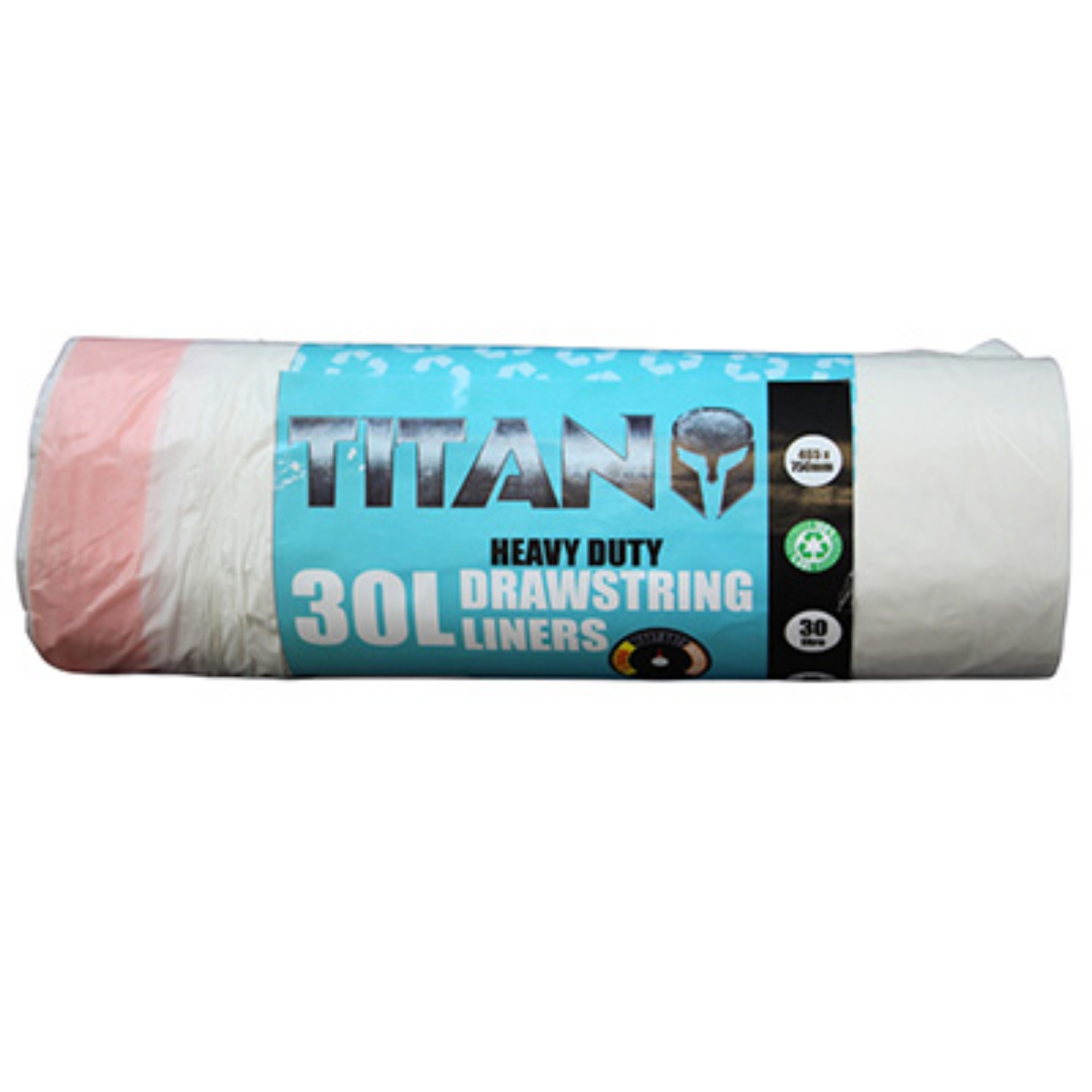 Picture of TITAN HEAVY DUTY DRAWSTRING LINER Wht 30L CO:TR(P)