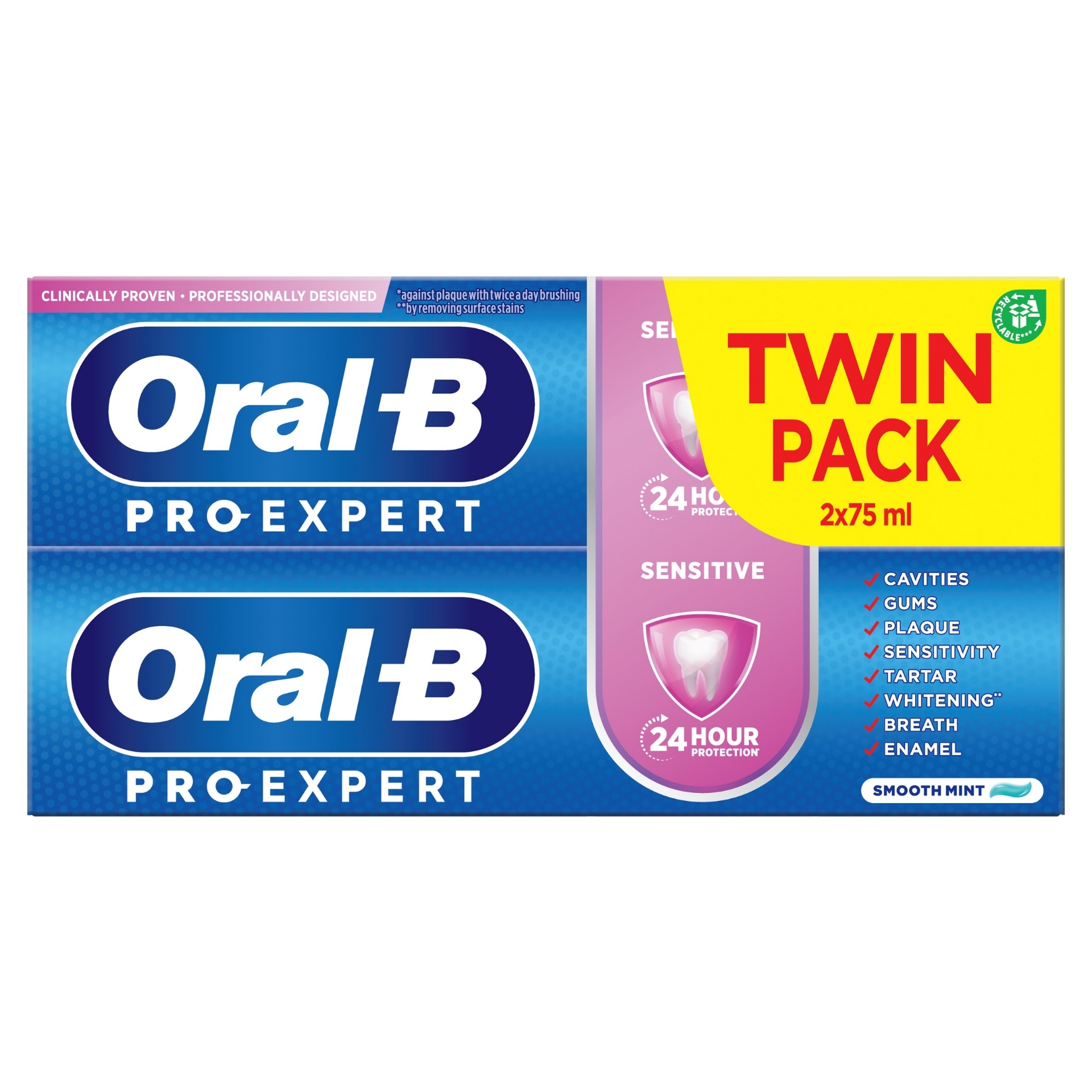 Picture of ORAL B PRO-EXP TOOTHPASTE SENSITIVE TWIN-MINT(wsl)