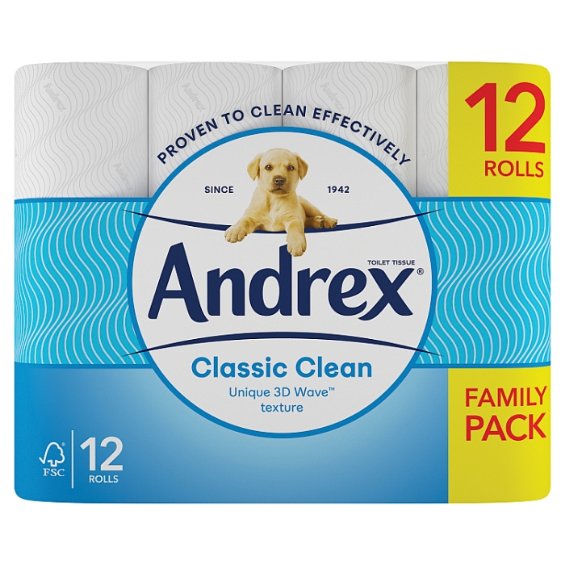 Picture of ANDREX TOILET ROLL - CLASSIC CLEAN (WHITE) 190Sht^