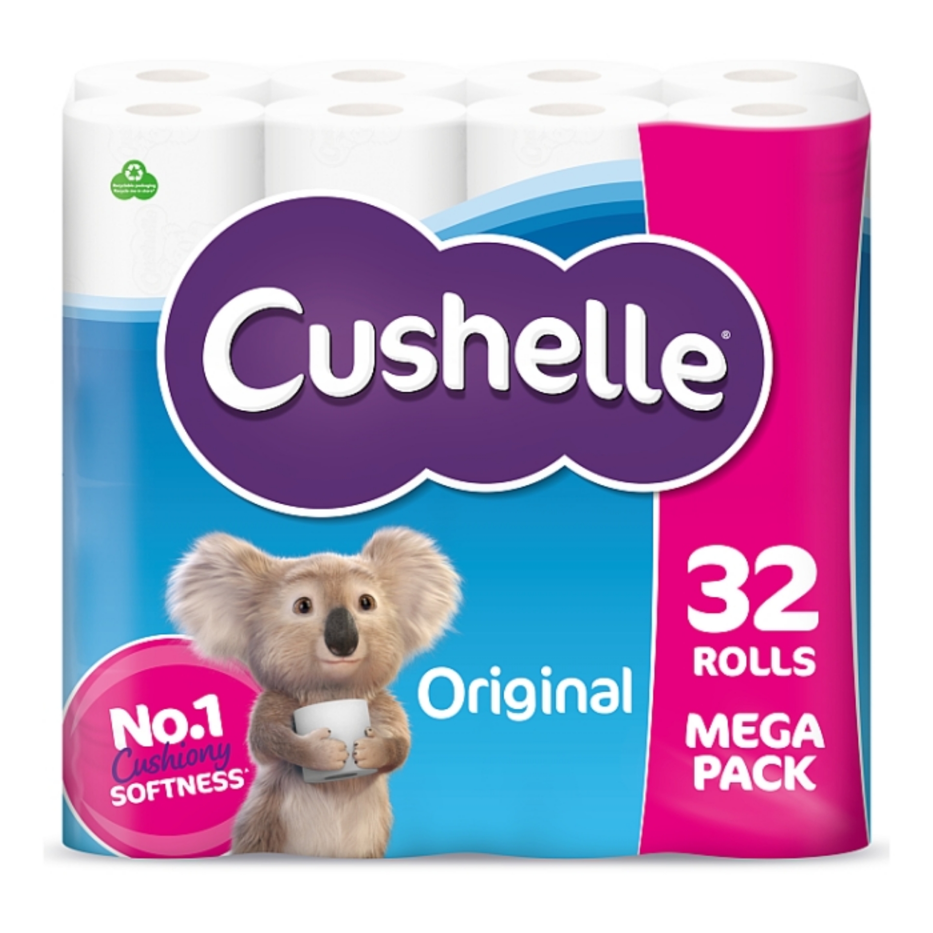 Picture of CUSHELLE ORIGINAL TOILET ROLL MEGA PACK 180sht(P)