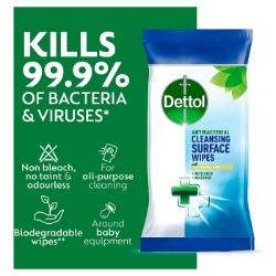 Picture of DETTOL ANTI-BACTERIAL BIO SURFACE WIPES 72