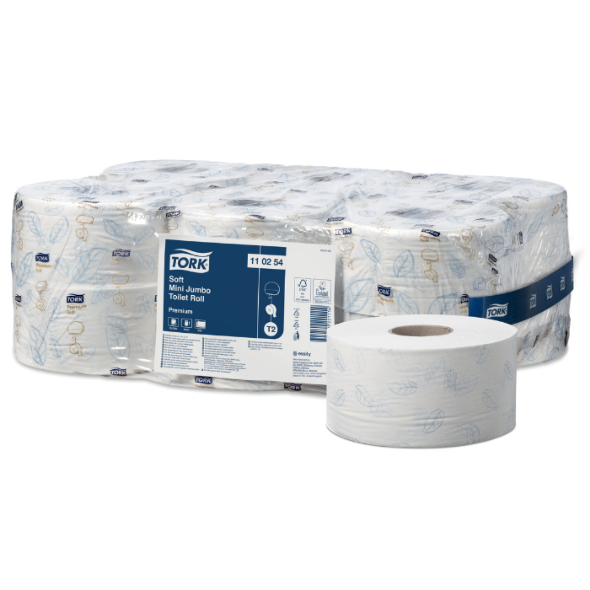 Picture of TORK - MINI JUMBO TOILET ROLL PREM 2PLY (P) 110254