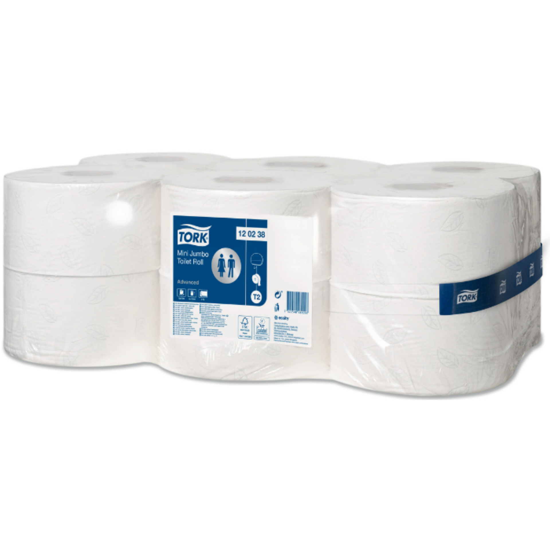 Picture of TORK - MINI JUMBO TOILET ROLL ADV 2PLY(P) 120238