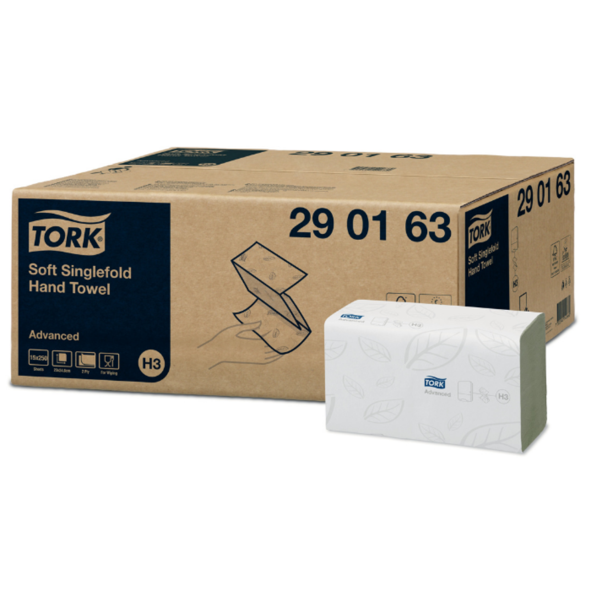 Picture of TORK - SINGLEFOLD WHITE HAND TOWEL ADV (P) 290163