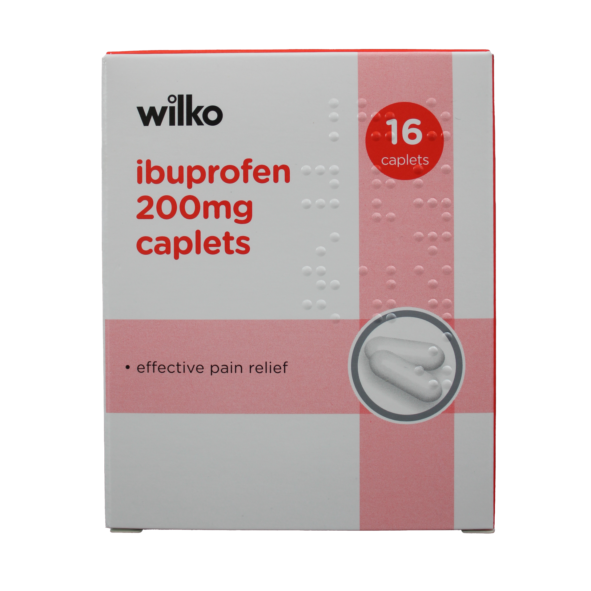 Picture of WILKO IBUPROFEN CAPLETS 200mg (c) Exp:08/25