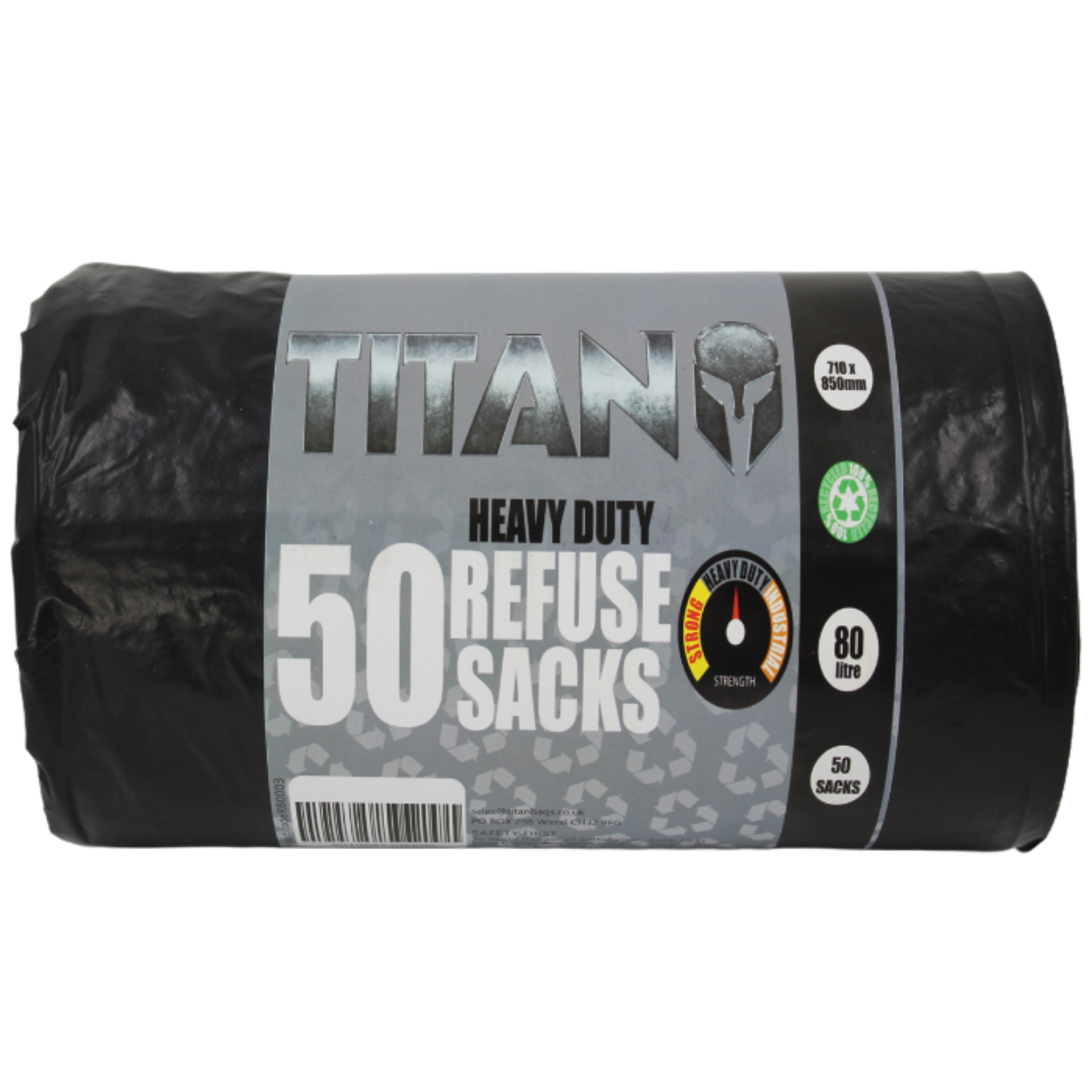 Picture of TITAN HEAVY DUTY BIN BAG/REFUSE 80L (RB3) CO:TR