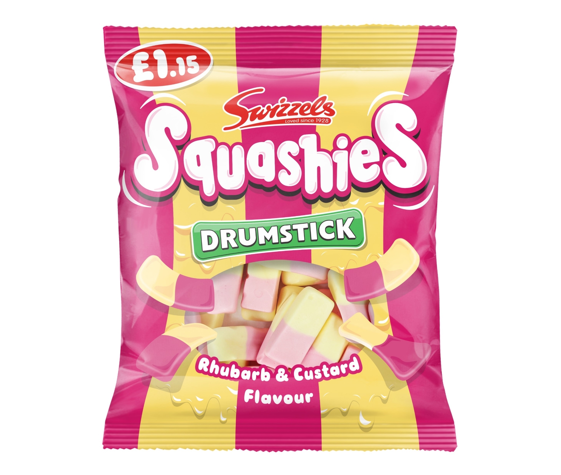 Picture of SWIZZELS SQUASHIES - RHUBARB & CUSTARD  pm1.15