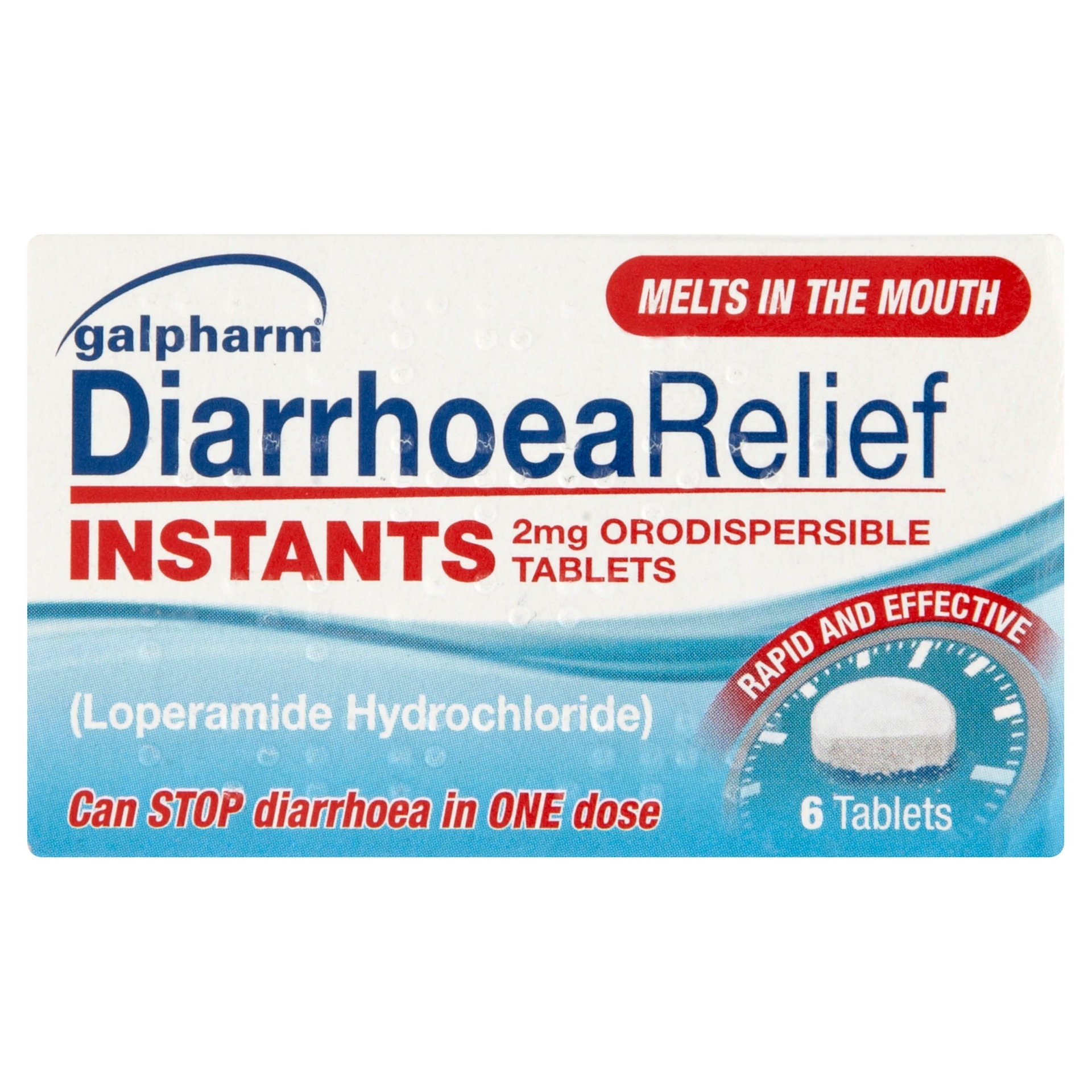 Picture of GALPHARM DIARRHOEA RELIEF TABS (Loperamide2mg)