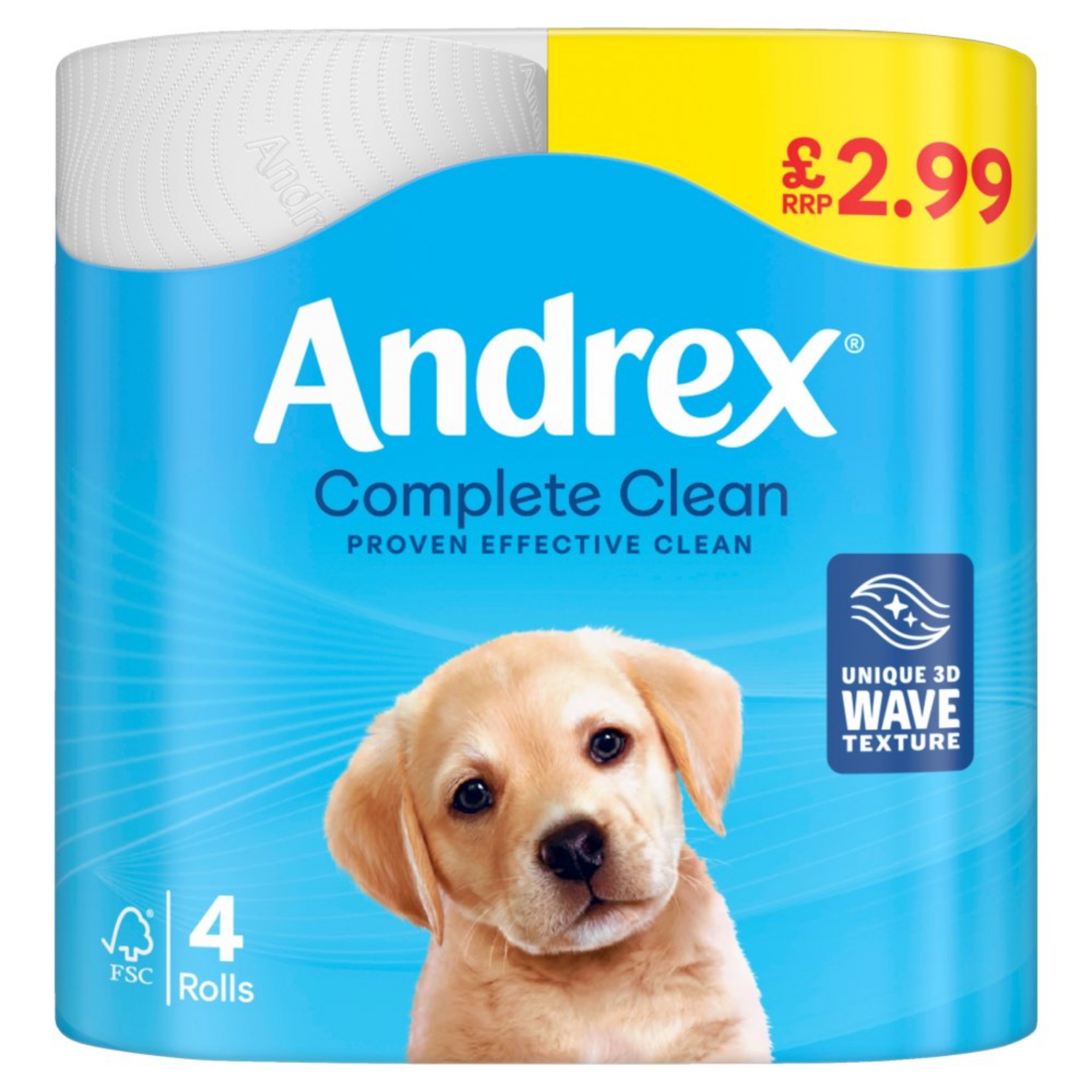 Picture of ANDREX TOILET ROLL COMPLETE CLEAN pm2.99 190Shts