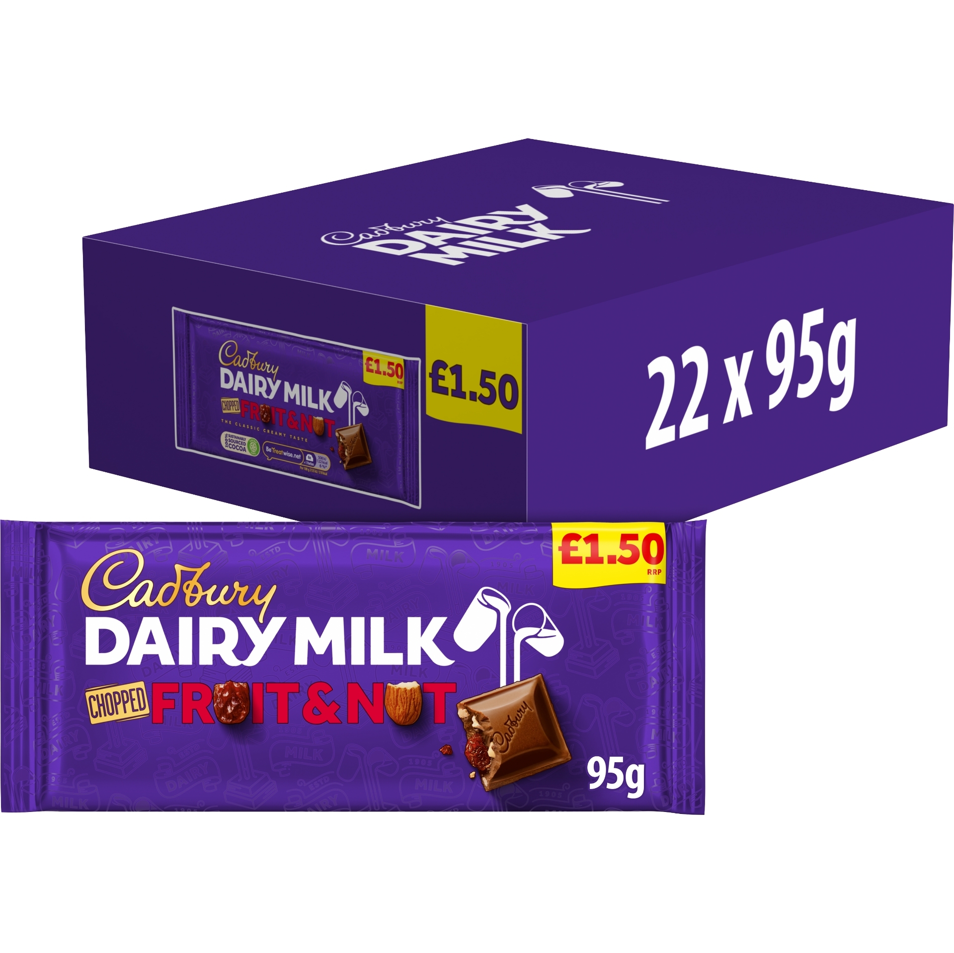 Picture of CADBURY - DAIRY MILK FRUIT & NUT BLOCK pm1.50