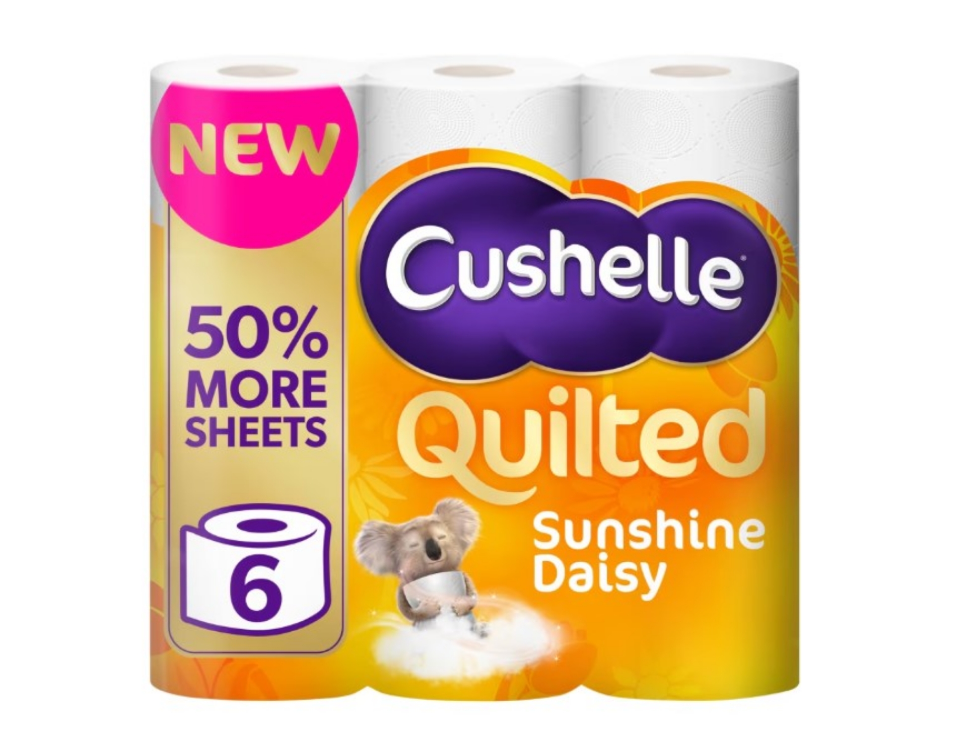 Picture of CUSHELLE QUILT TOILET ROLL SUNSHINE(6r=9r) 236Sht