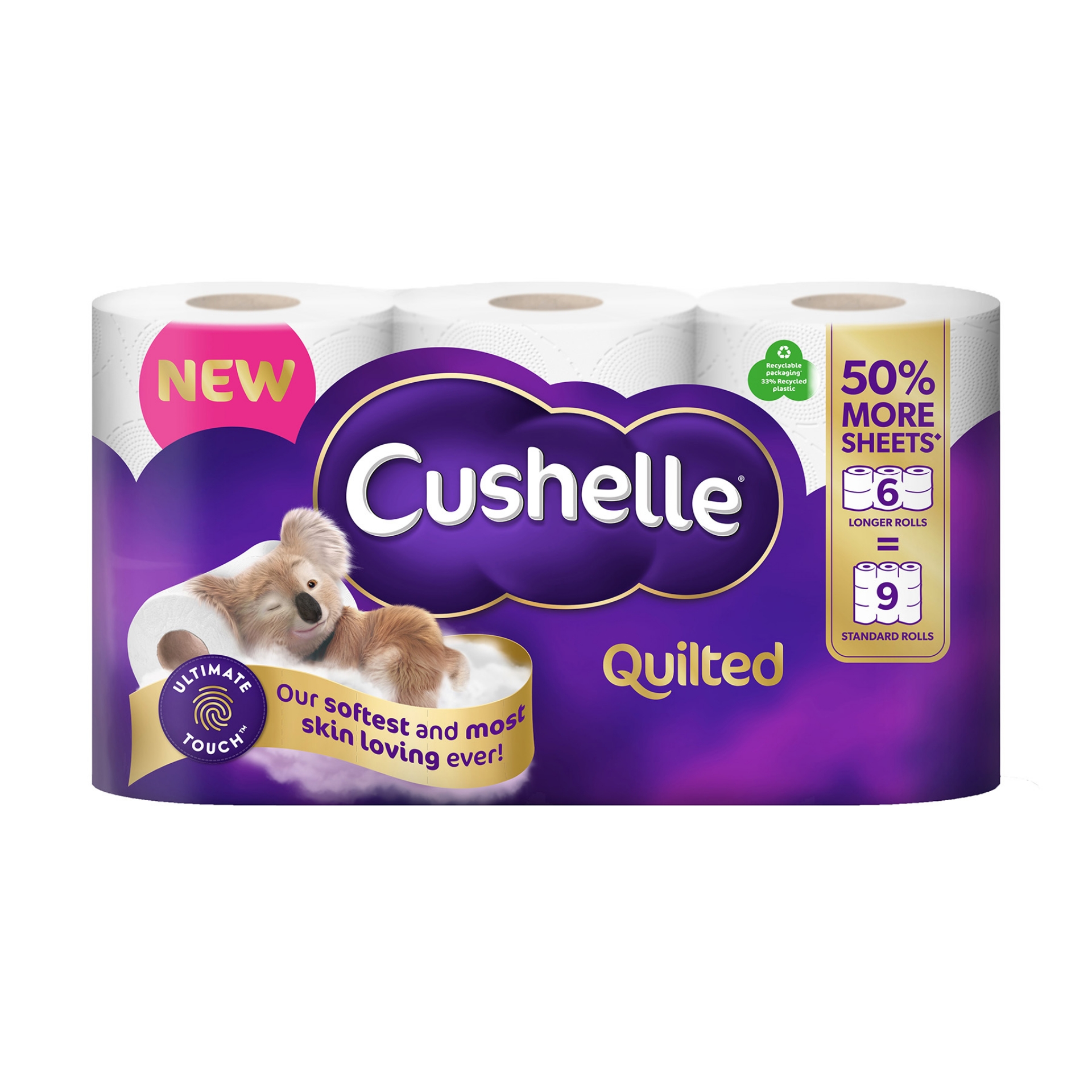 Picture of CUSHELLE QUILT TOILET ROLL (6r=9r) 236Sht 