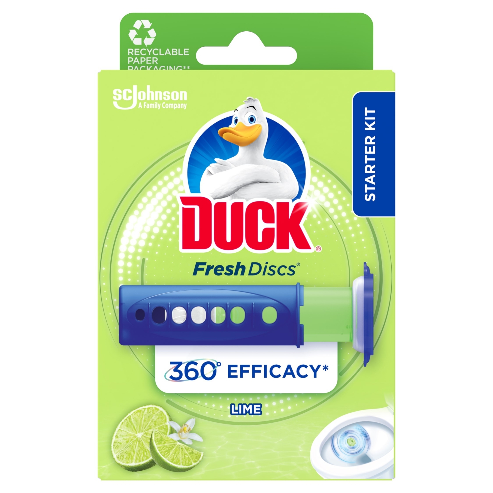 Picture of DUCK TOILET DISC HOLDER START PK - LIME ZEST CO:NL