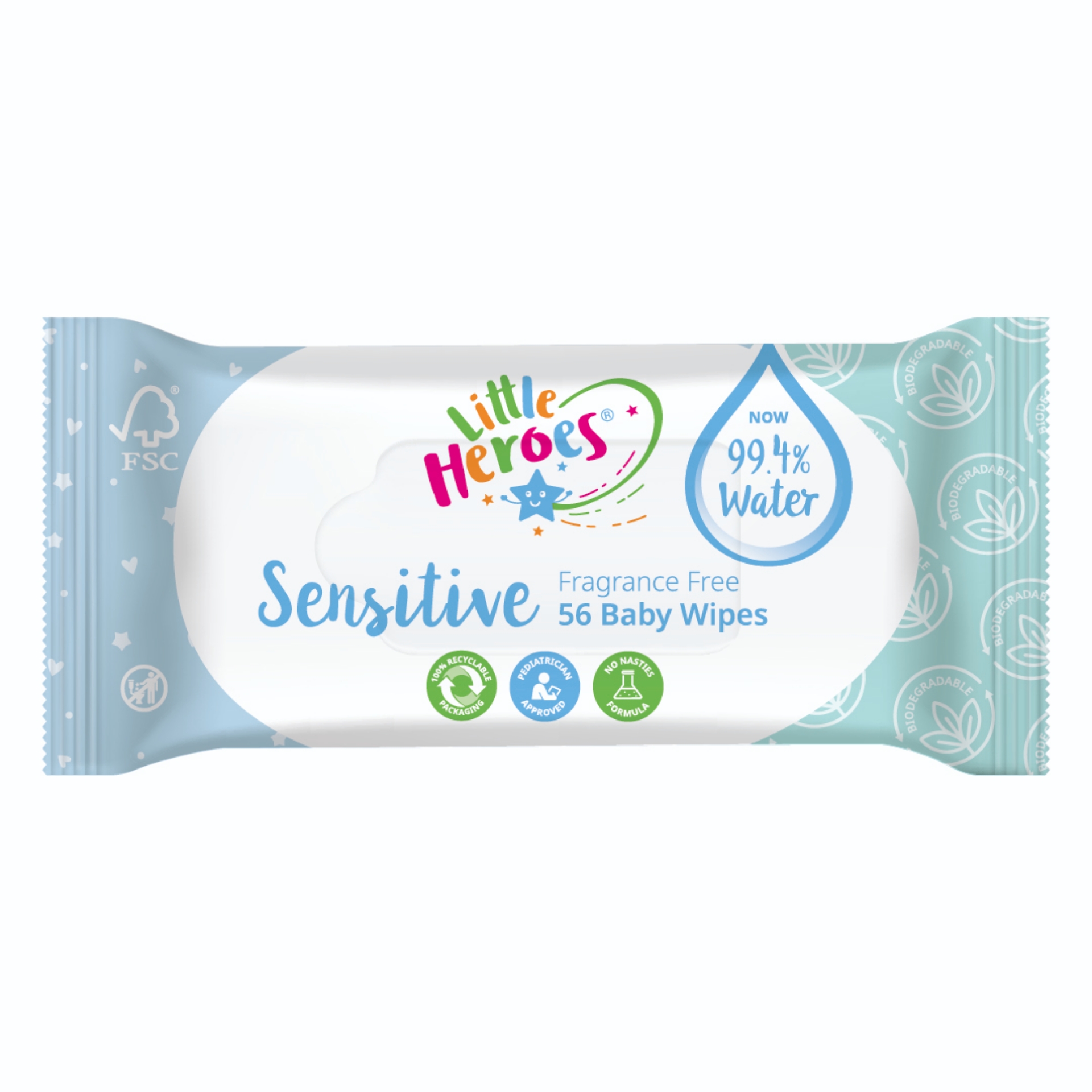 Picture of LITTLE HEROES - SENSITIVE BIODEGRADABLE BABY WIPES