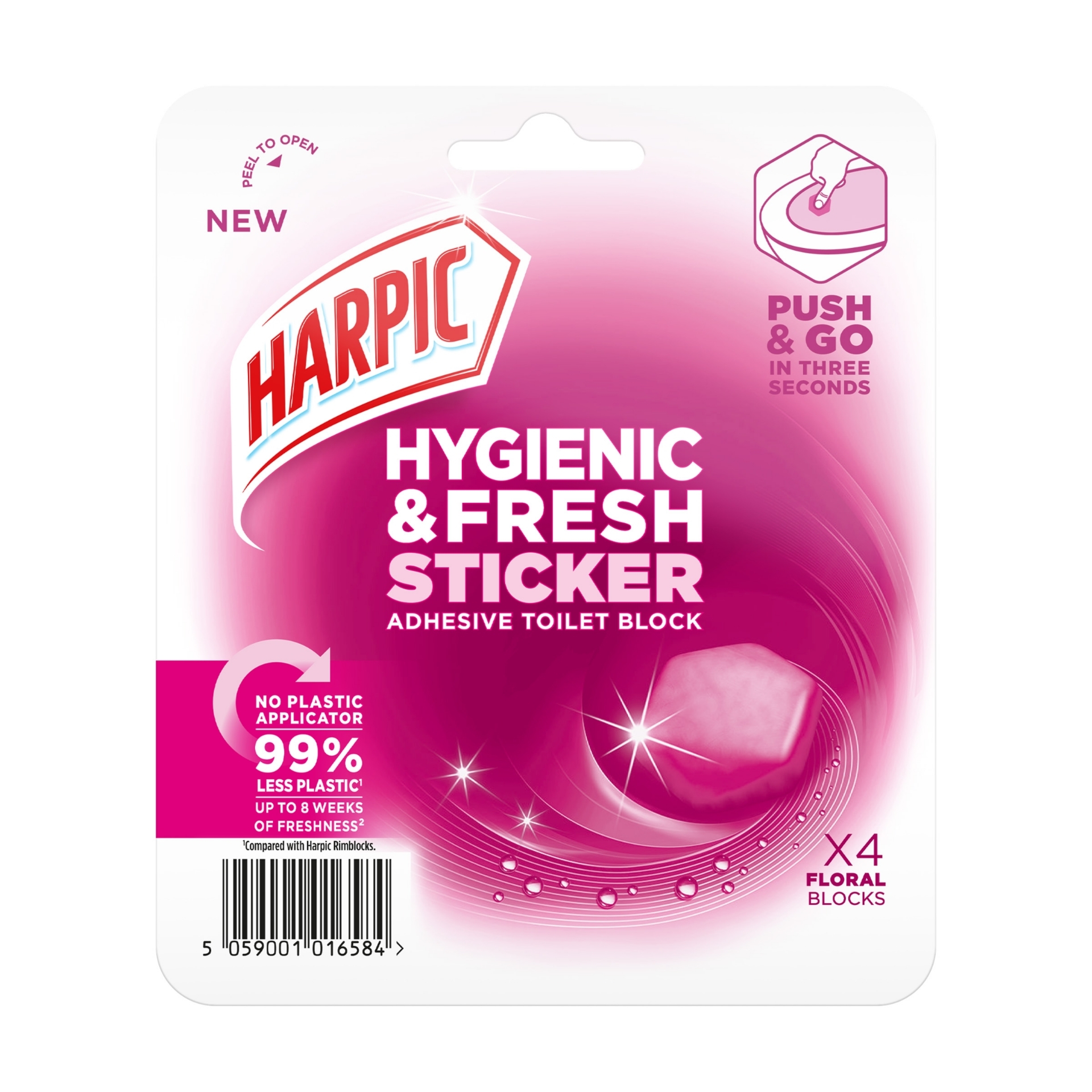 Picture of HARPIC HYGENIC STICKER FLORAL- TOILET BLOCK CO:HU