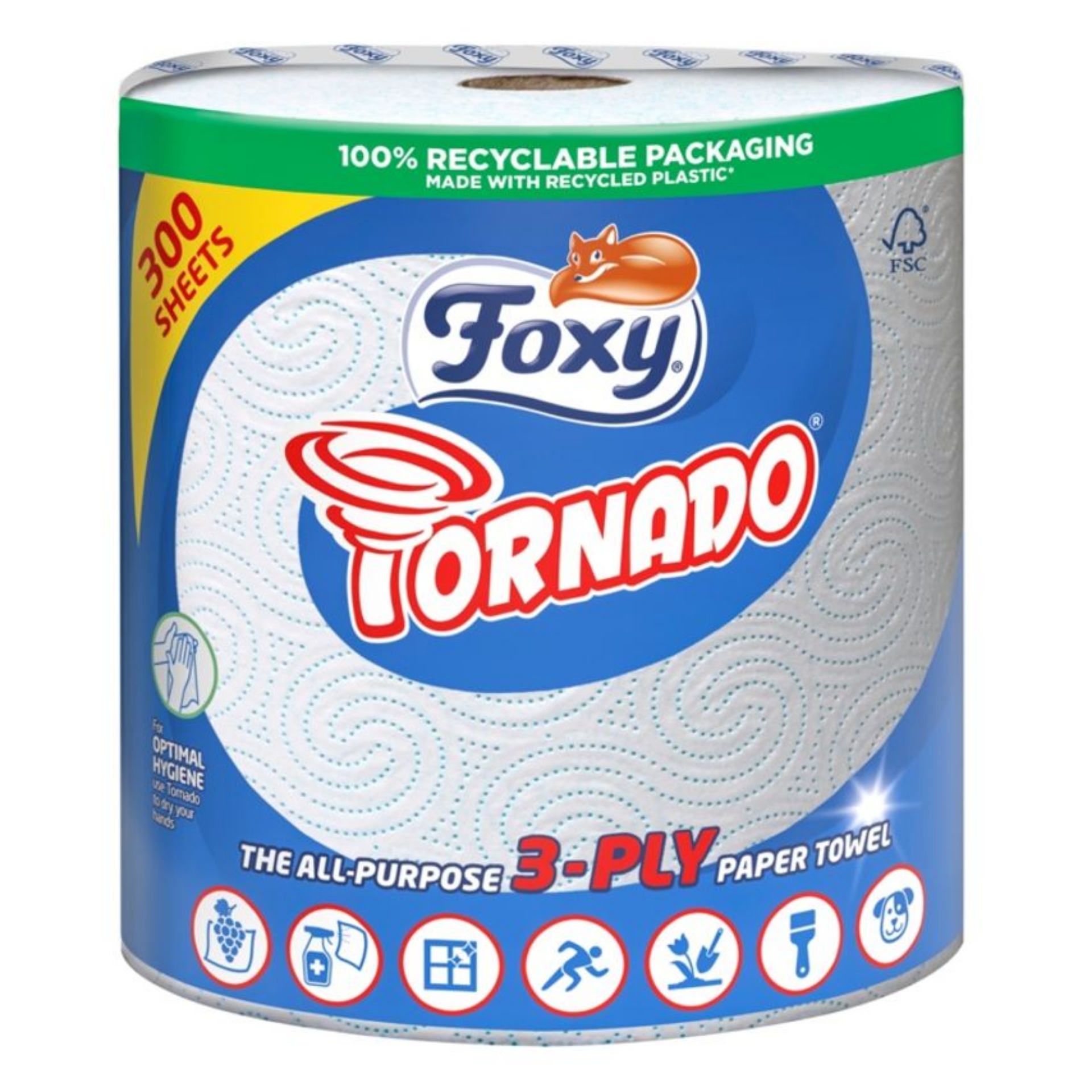Picture of FOXY TORNADO - KITCHEN TOWEL 3ply (300sht) uk FSC®