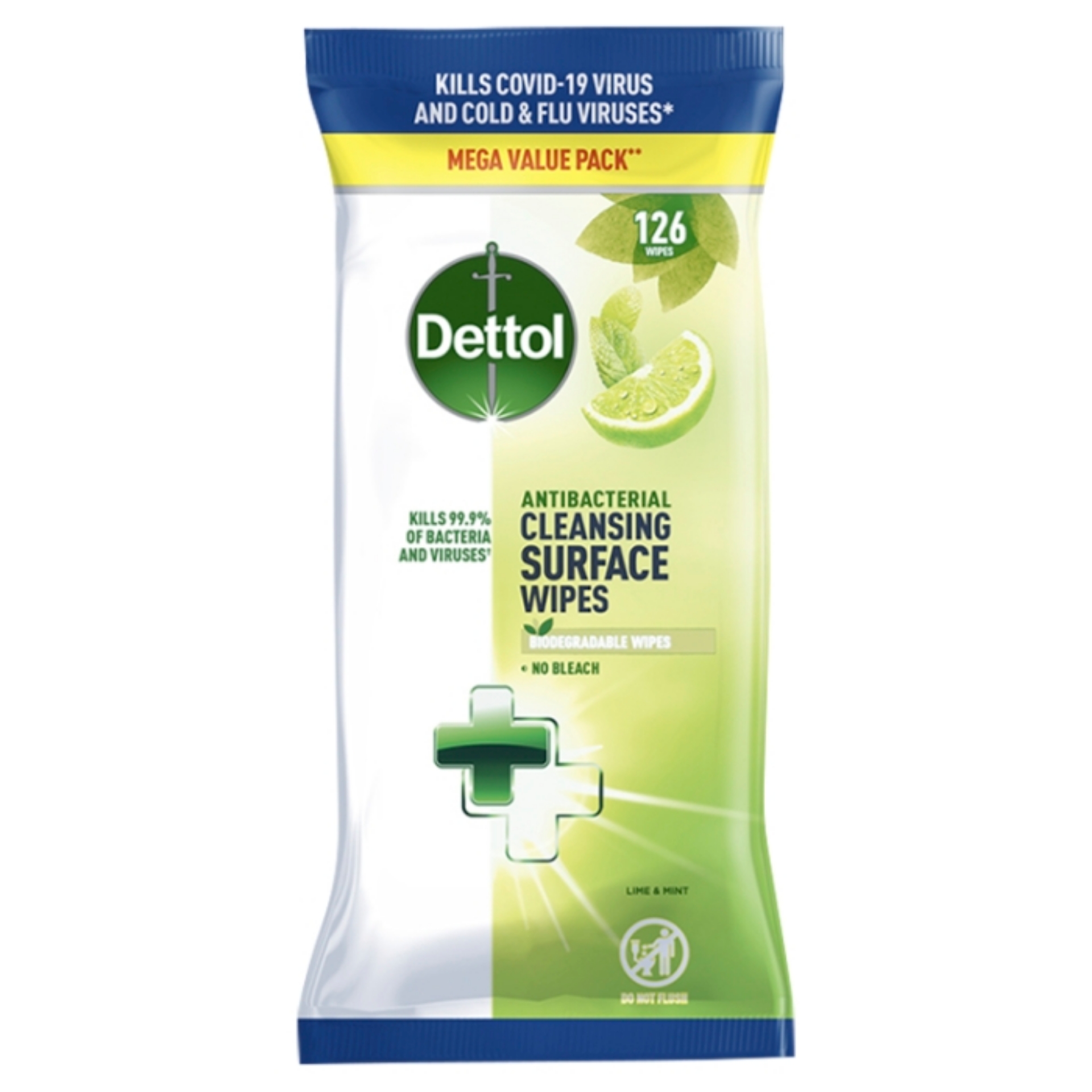 Picture of DETTOL SURFACE  WIPES LIME & MINT  126's CO:PL (P)