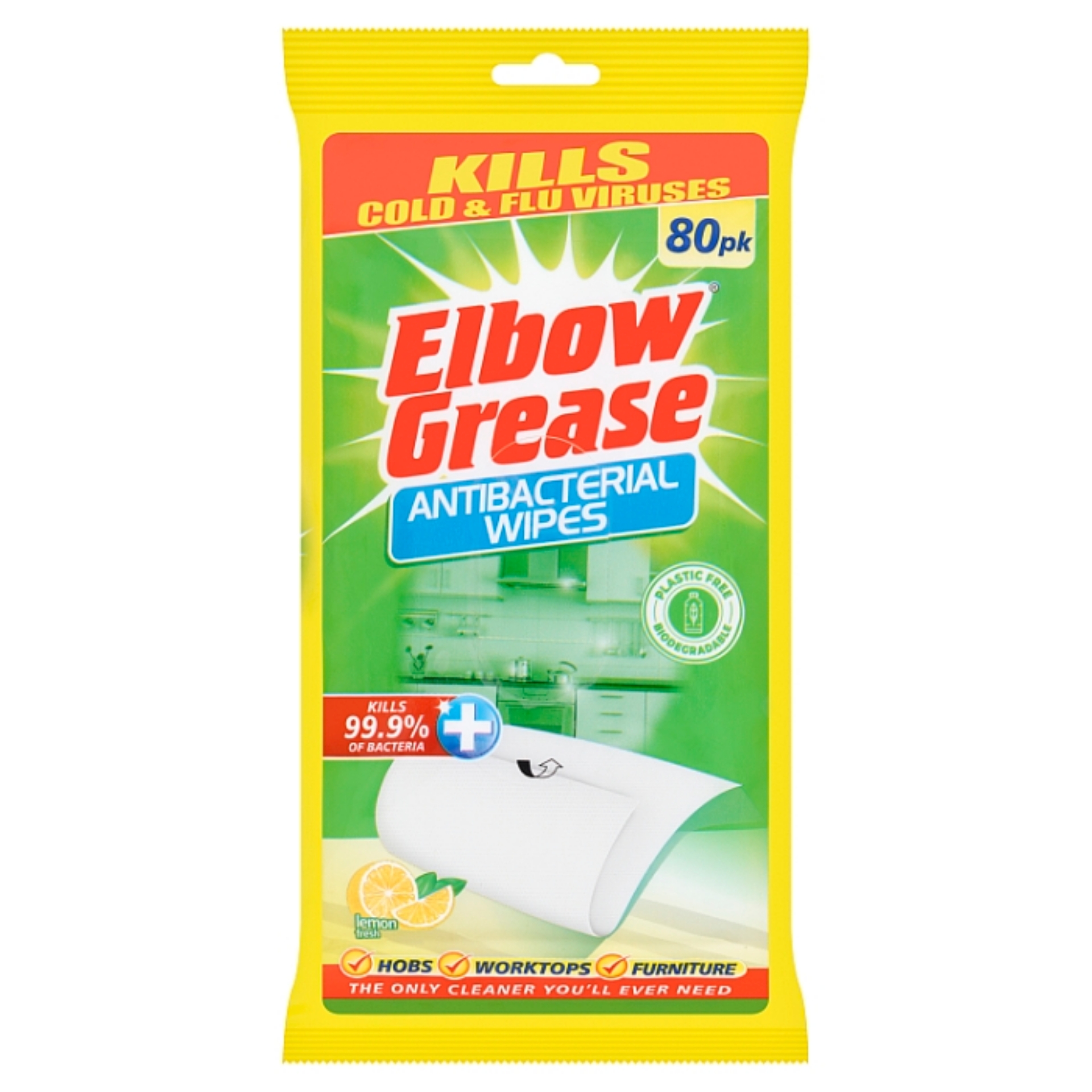 Picture of ELBOW GREASE ANTI-BAC BIODEGRADEABLE SURFACE WIPES