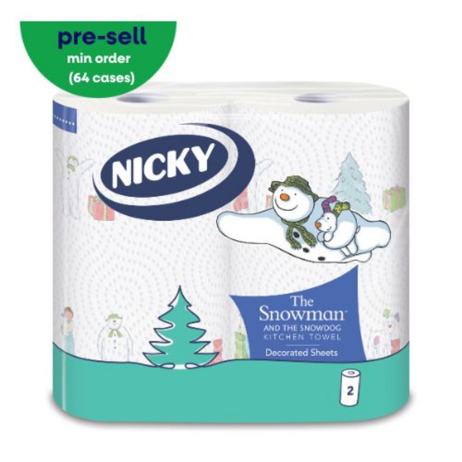 Picture of NICKY SNOWMAN KITCHEN TOWEL 3ply 180shts