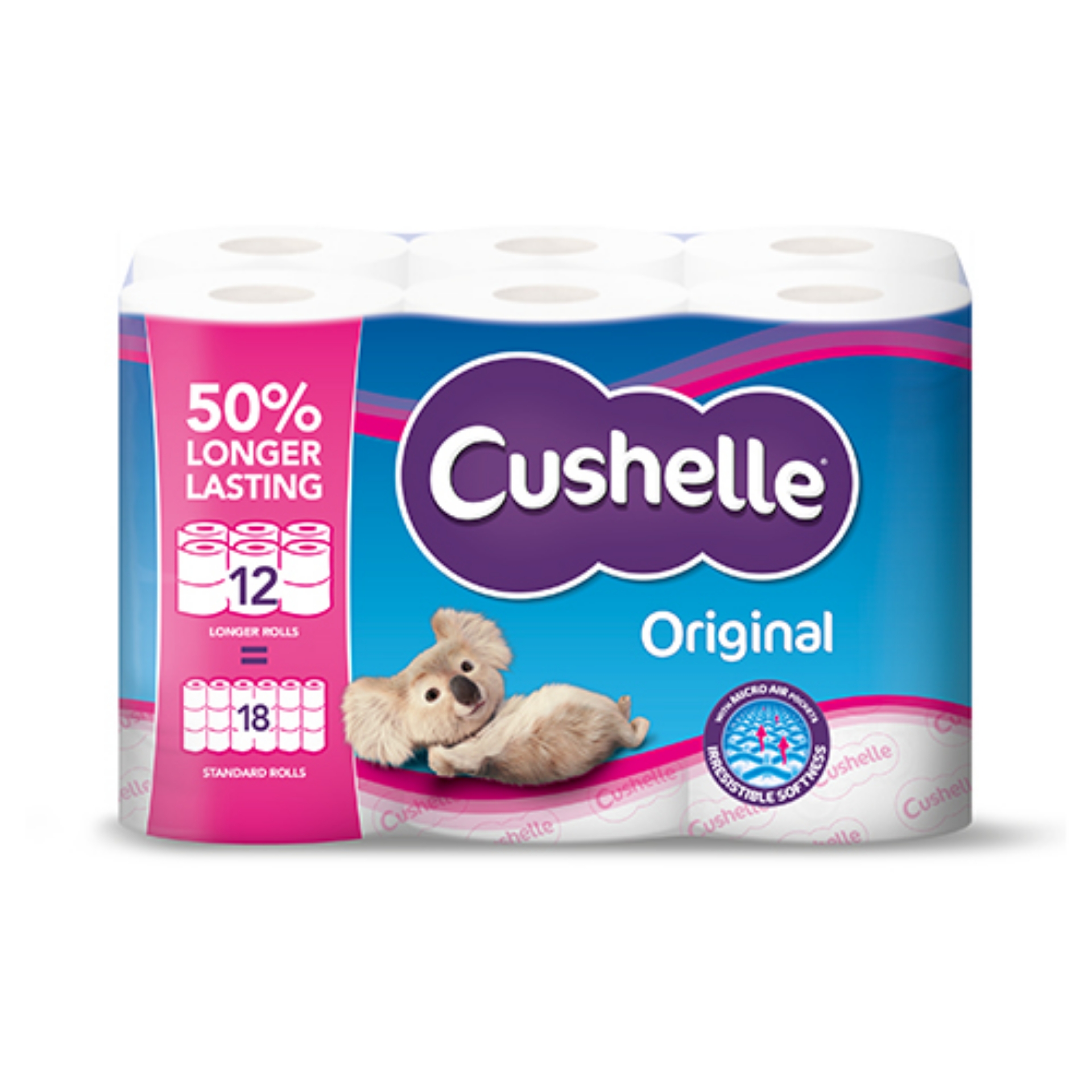Picture of CUSHELLE ORIGINAL TOILET ROLL (12r=18r) 270sht(c)