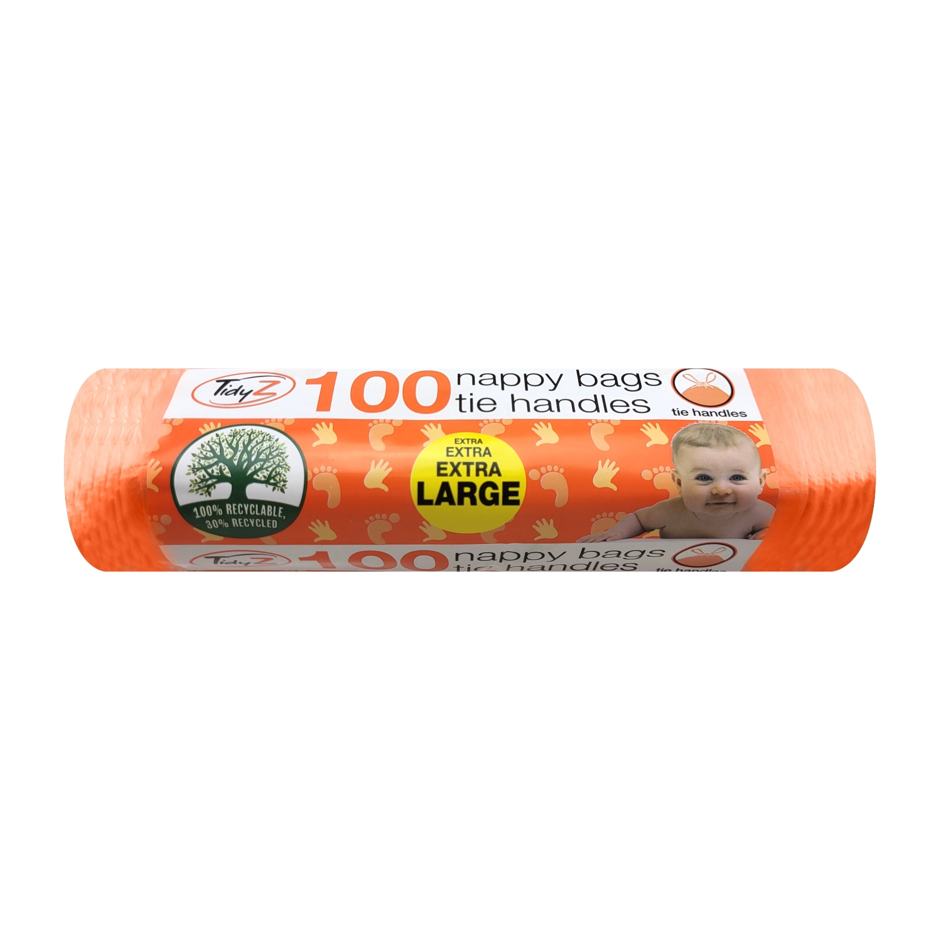 Picture of TIDYZ NAPPY BAGS -TIE HANDLES(30x36cm) CO:CN